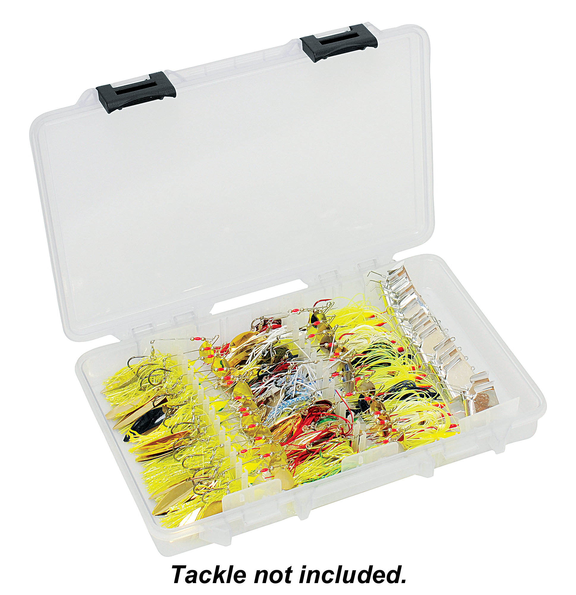 Plano Fishing Tackle Box 3700 Two Tiered Stowaway w/Squid Skirts