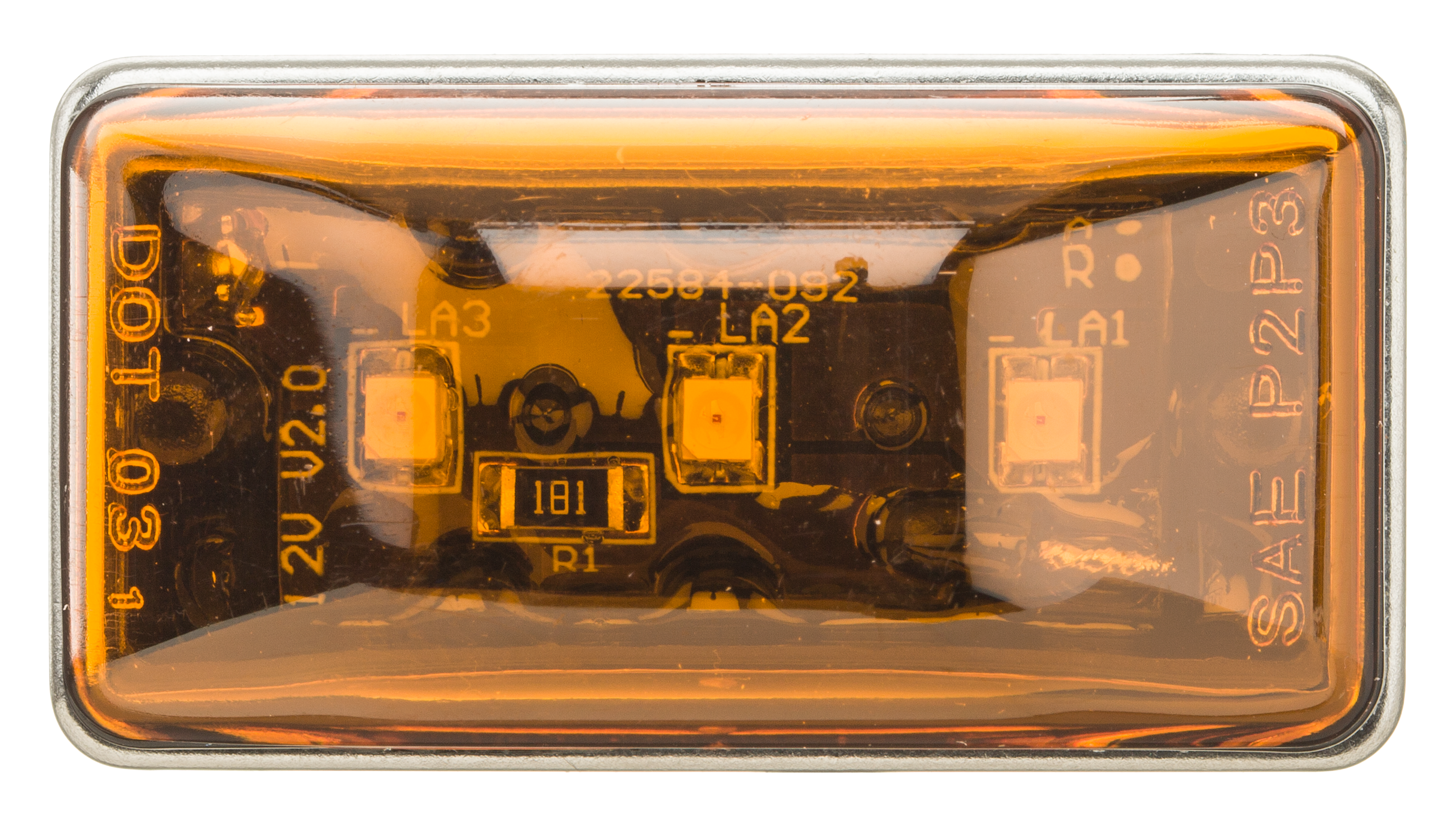 Optronics Sealed Mini Rectangular LED Marker/Clearance Light for Trailers - Amber