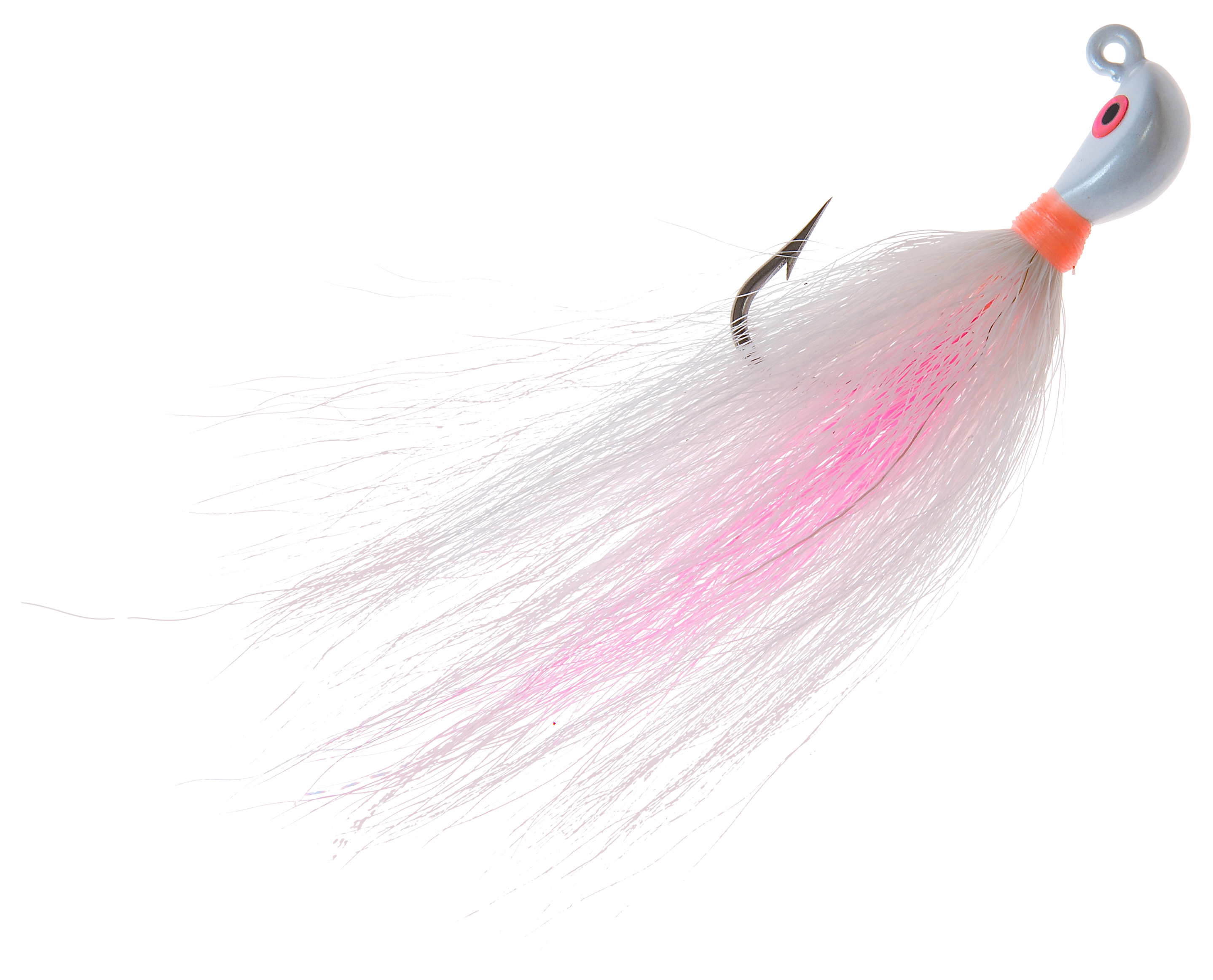 Image of Hookup Lures Inshore Premium Series Bucktail - 1/4 oz. - White/Pink/White