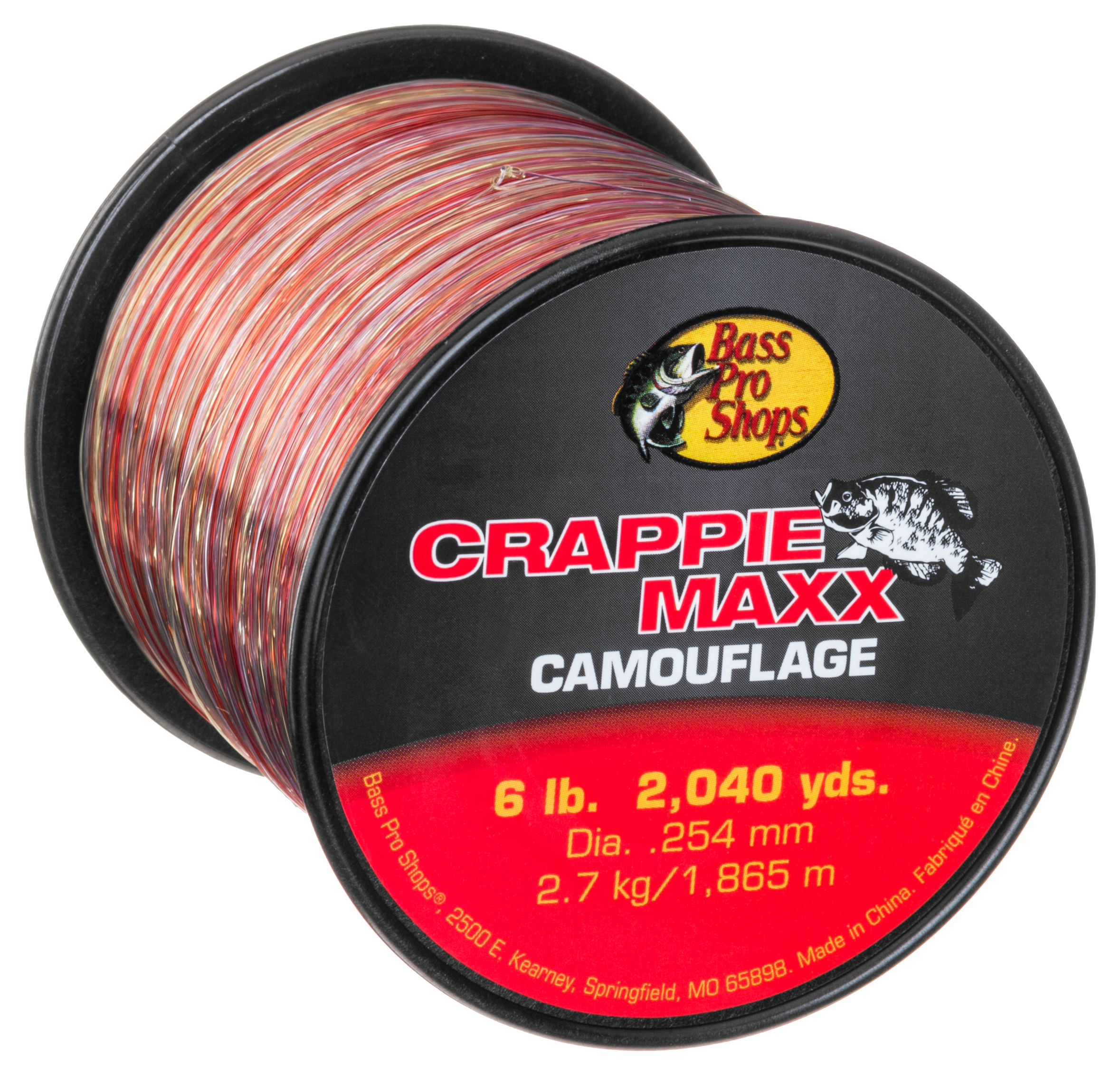 Bass Pro Shops Mr. Crappie Fishing Line 1750 Yards 8lb Camouflaged Crappie  Line 