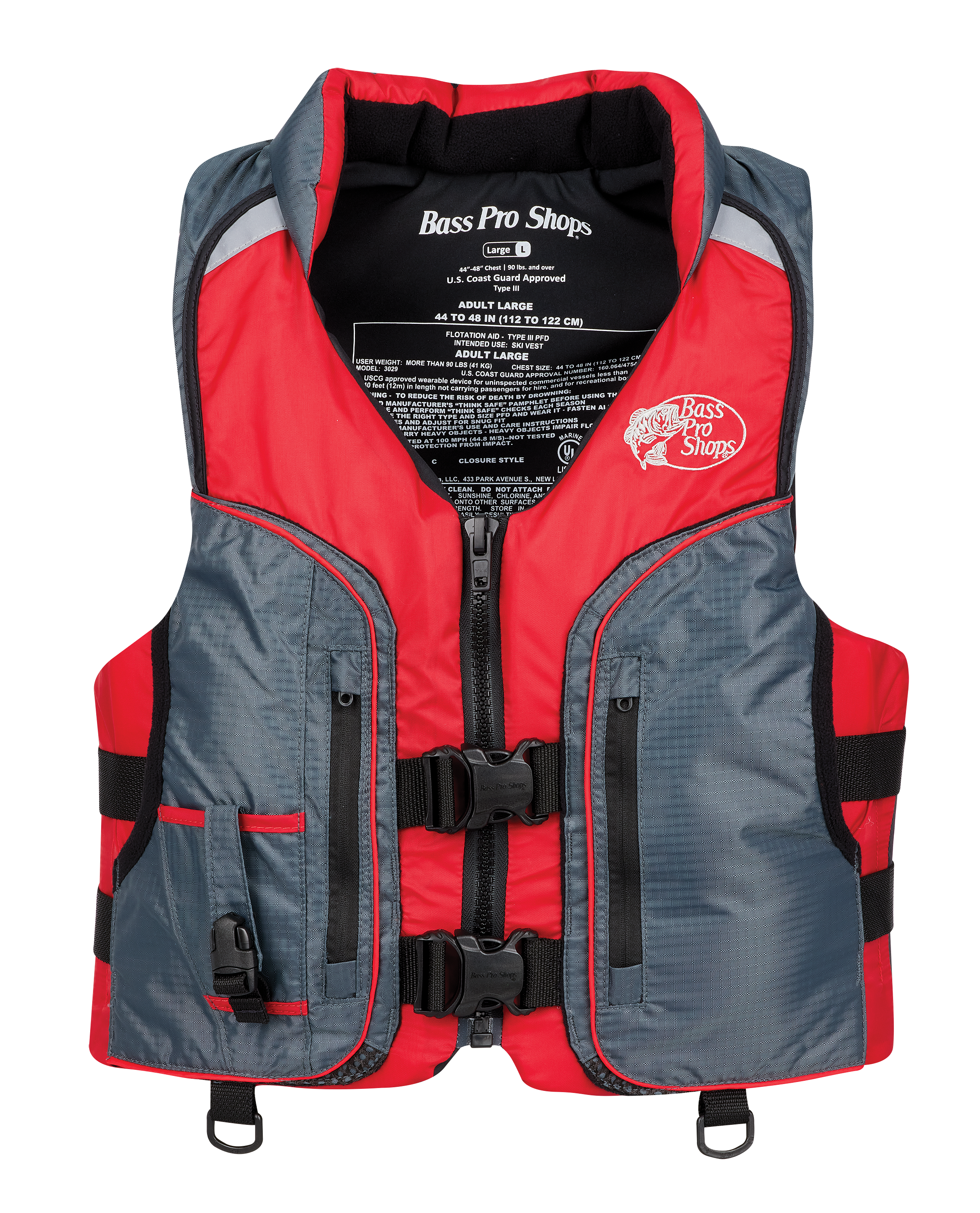 Deluxe Bass Pro Fishing Vest, Top Of the line, 8 Pockets, Breathable, Model  1800