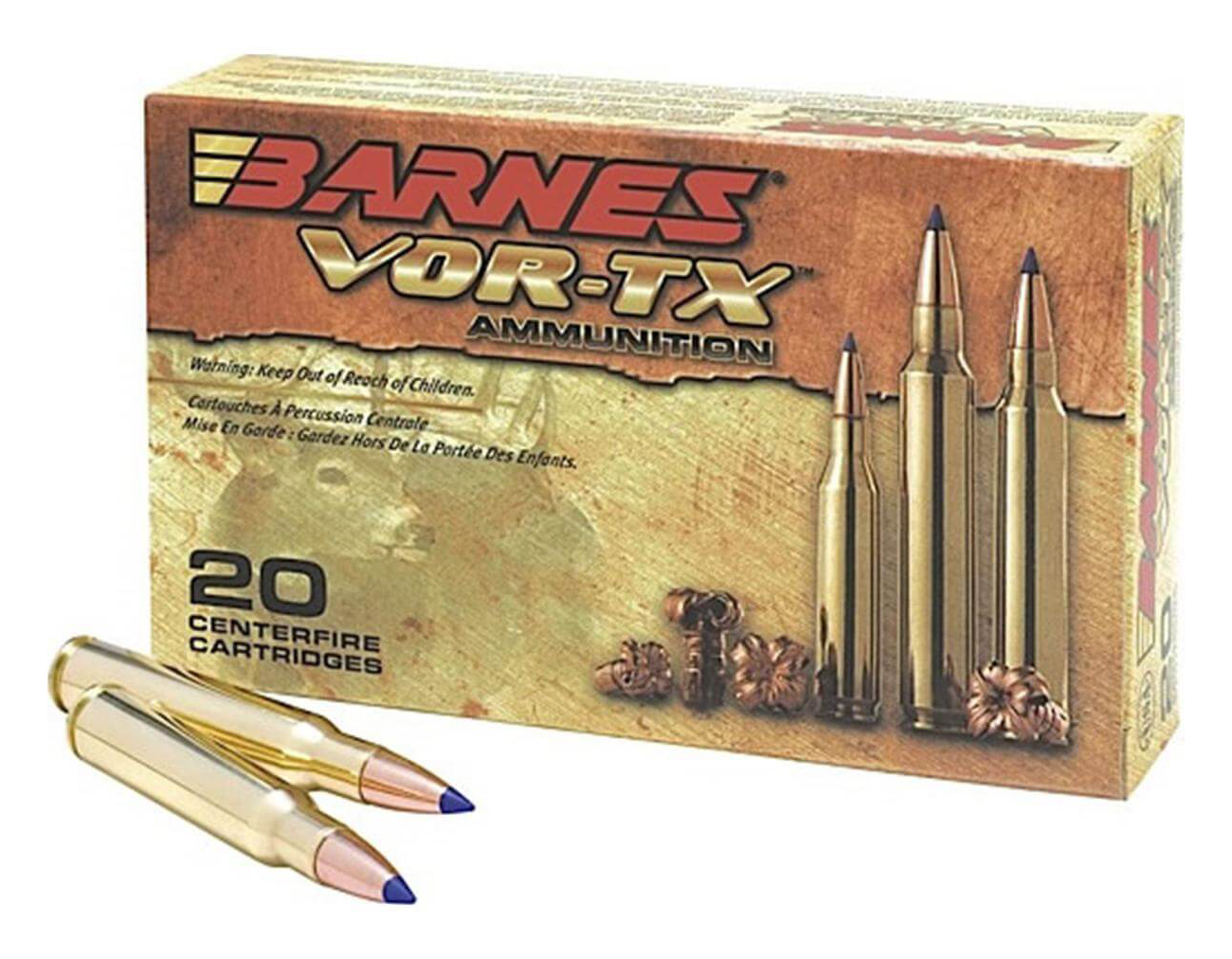 Image of Barnes VOR-TX 300 Remington Ultra Mag 165 Grain TTSX Rifle Ammo