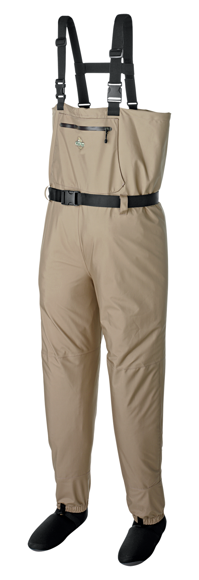 Cabelas Classic Neoprene Chest Waders Size 4 Rubber Boot -Brown