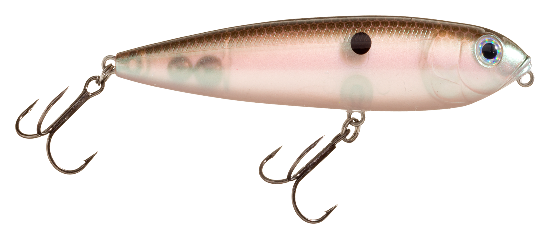Strike King KVD Sexy Dawg Jr. Topwater Hard Baits - Green Gizzard Shad - 3-3/4"