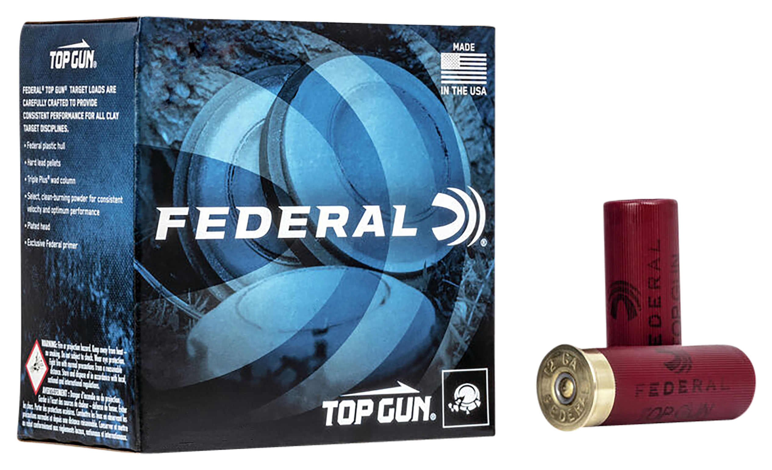 Federal Premium Top Gun Target Load Shotshells - Velocity 1145 - 12 Gauge - #7.5 Shot - 25 Rounds