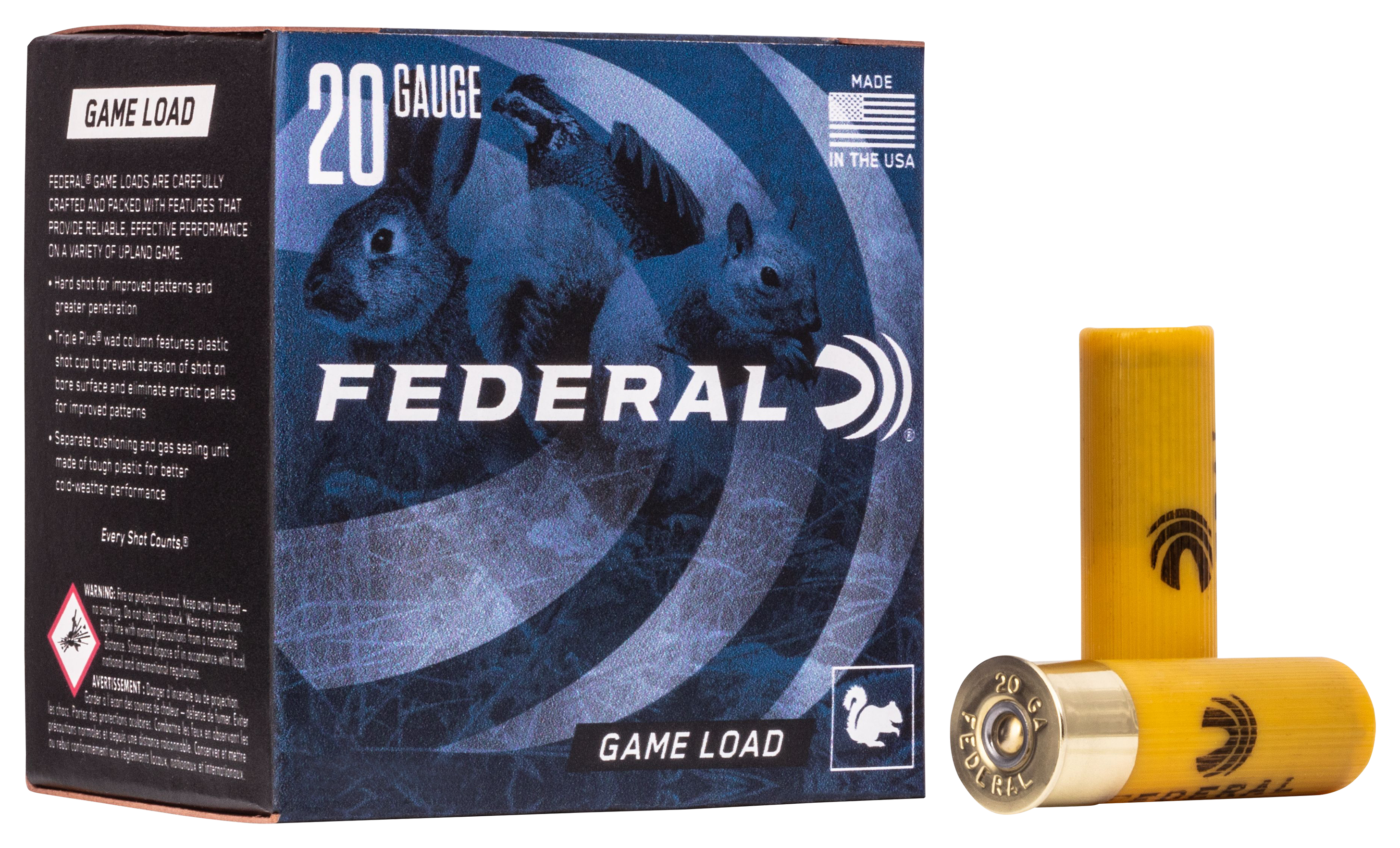 Federal Premium Game-Shok Game Load Shotshells - #7.5 Shot - 20 ga. - 7/8 oz. - 25 Rounds