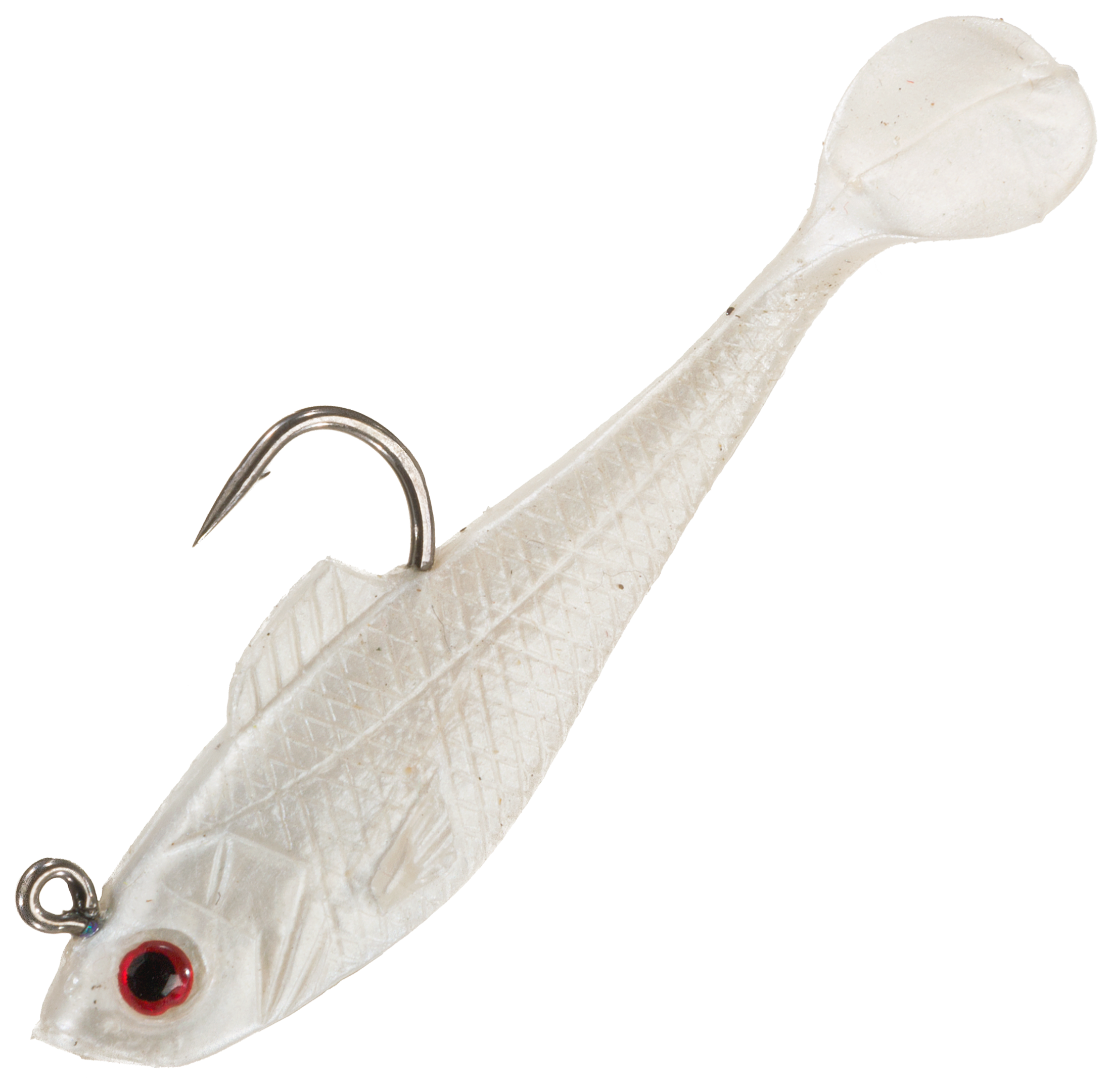 Bass Pro Shops Boss Shad - 4″ - Pearl Red Eye