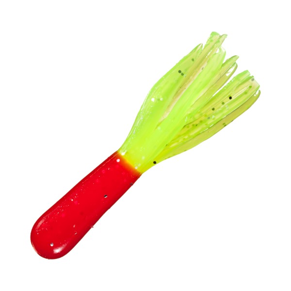 Strike King Mr. Crappie Tube - Red/Chartreuse Tail