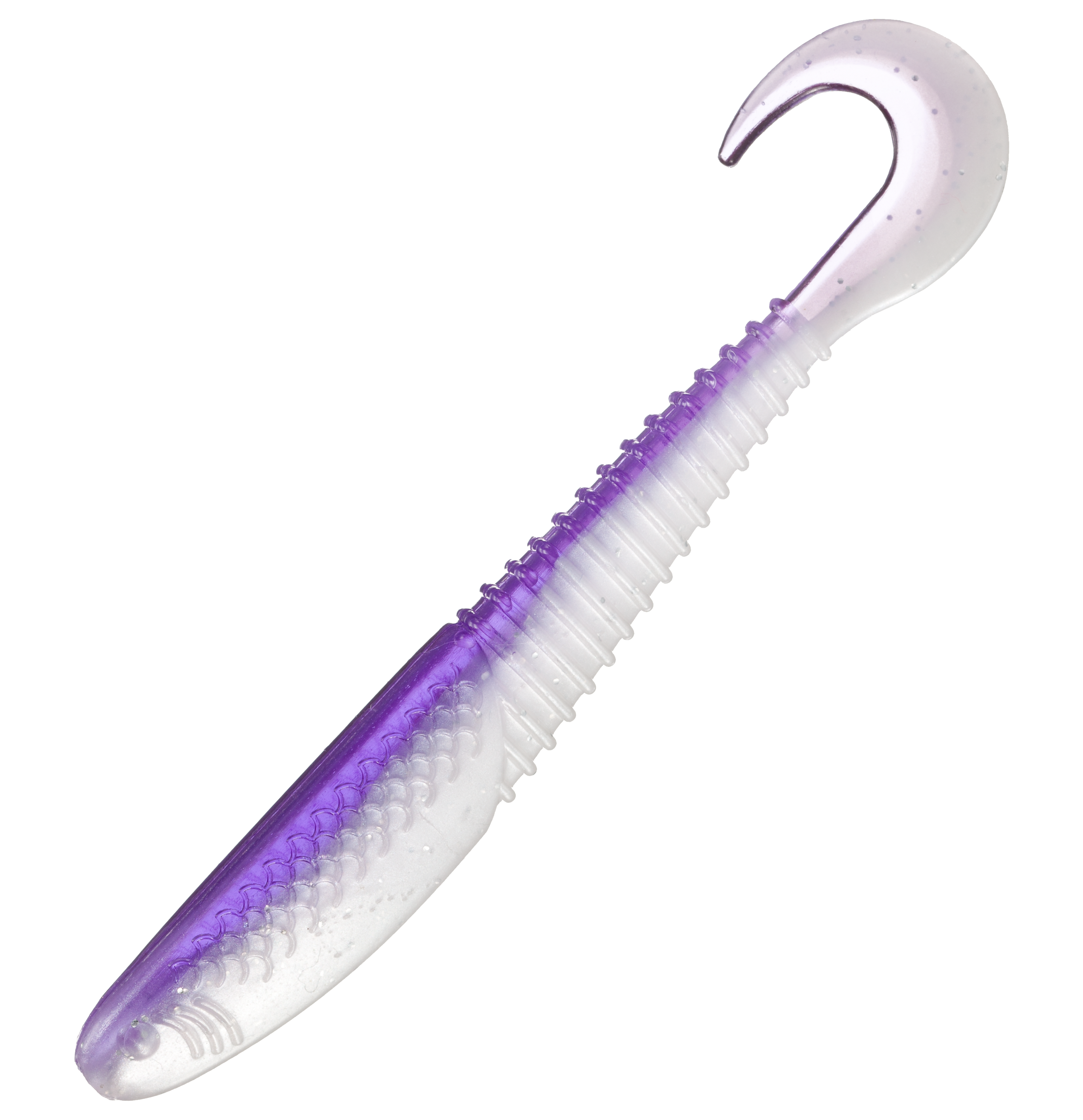 Bass Pro Shops Walleye Angler Curl Tail Minnow - Purple/Pearl Silver Flake  - 12081705414227-1952746 - Fishing Bass Pro Shops® Walleye Angler® Curl Tail Minnow sku 12081705414227-1952746
