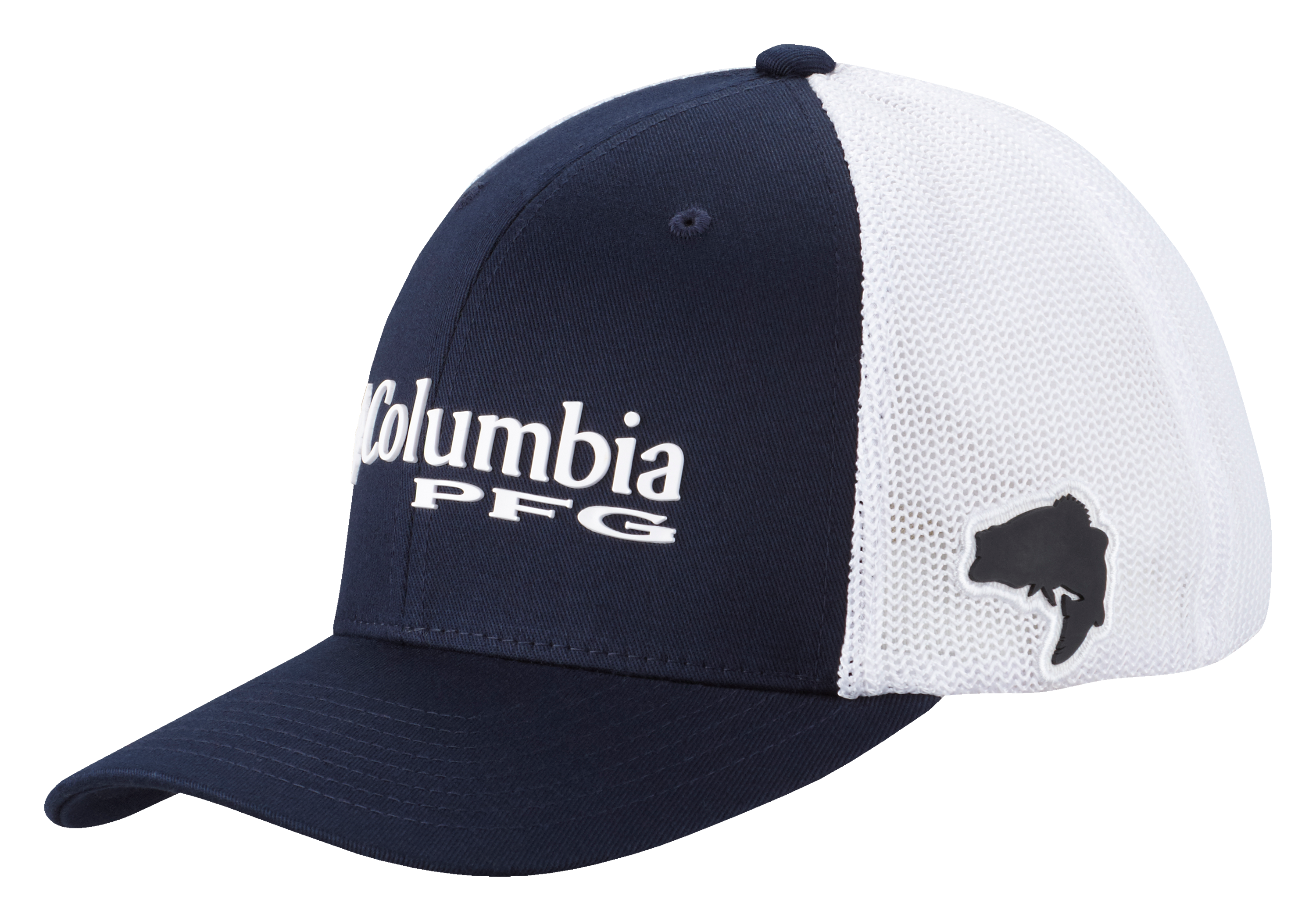Image of Columbia PFG Fish Graphics Mesh Ball Cap - Collegiate Navy