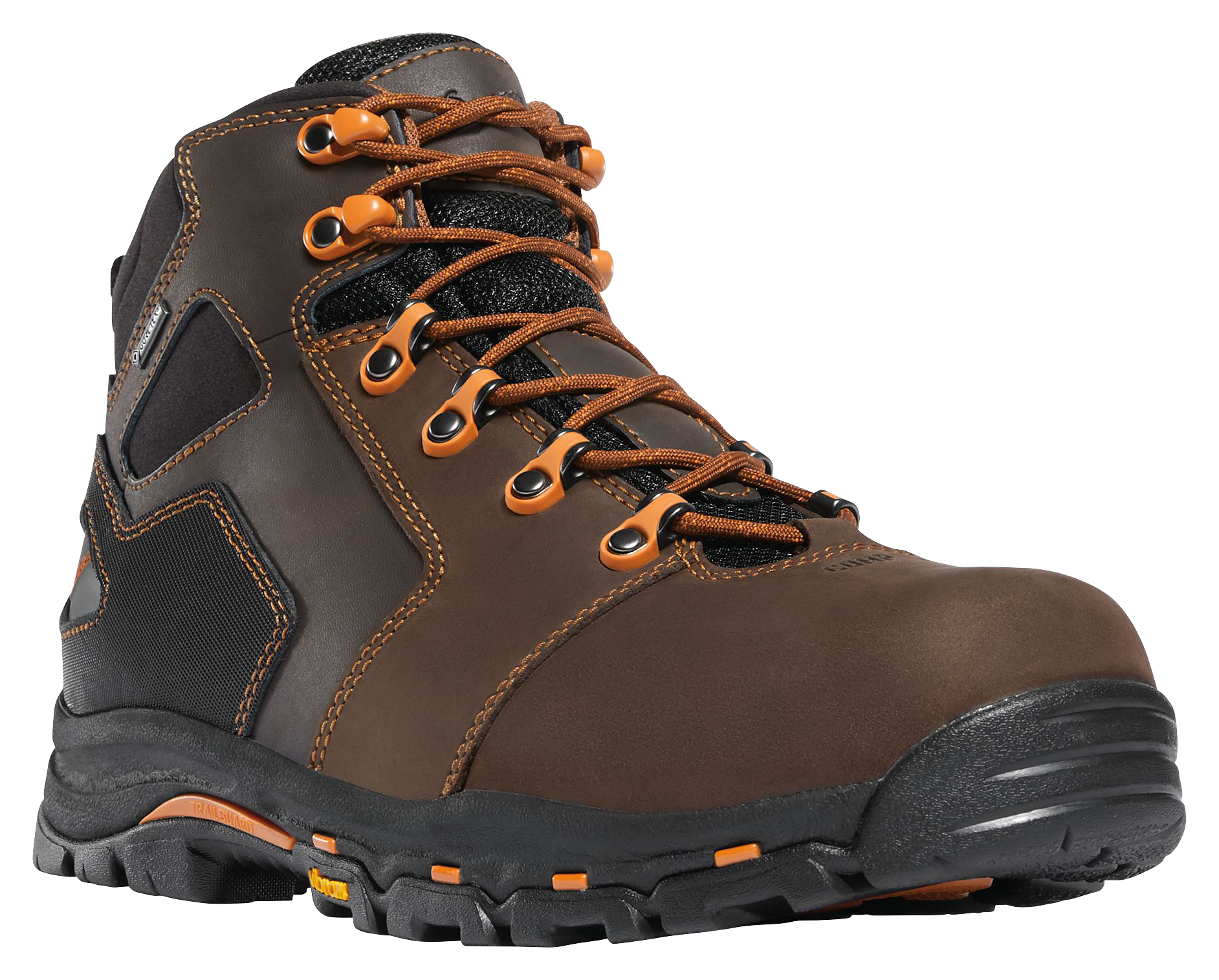 Image of Danner Vicious 4.5'' GORE-TEX EH Work Boots for Men - Brown/Orange - 13M