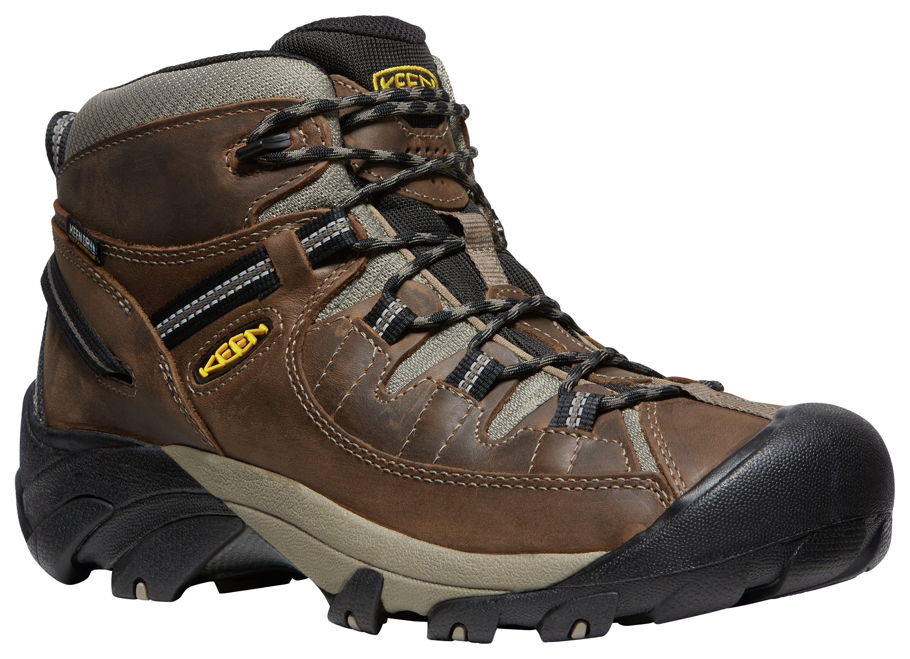 KEEN Targhee II Mid Waterproof Hiking Boots for Men - Shitake/Brindle - KEEN Footwear