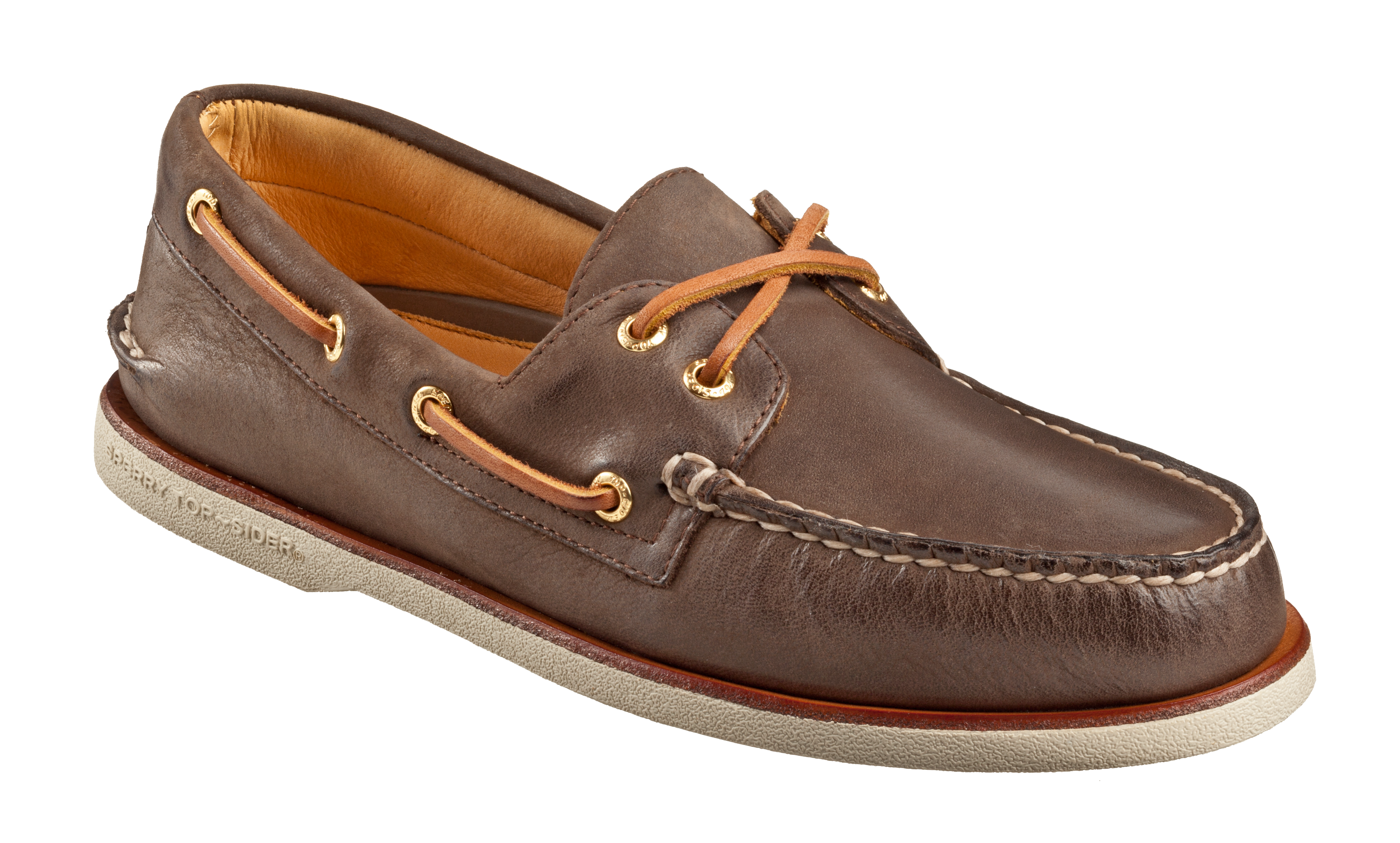 Image of Sperry Gold Cup Authentic Original A/O 2-Eye Boat Shoes for Men - Brown - 10.5M