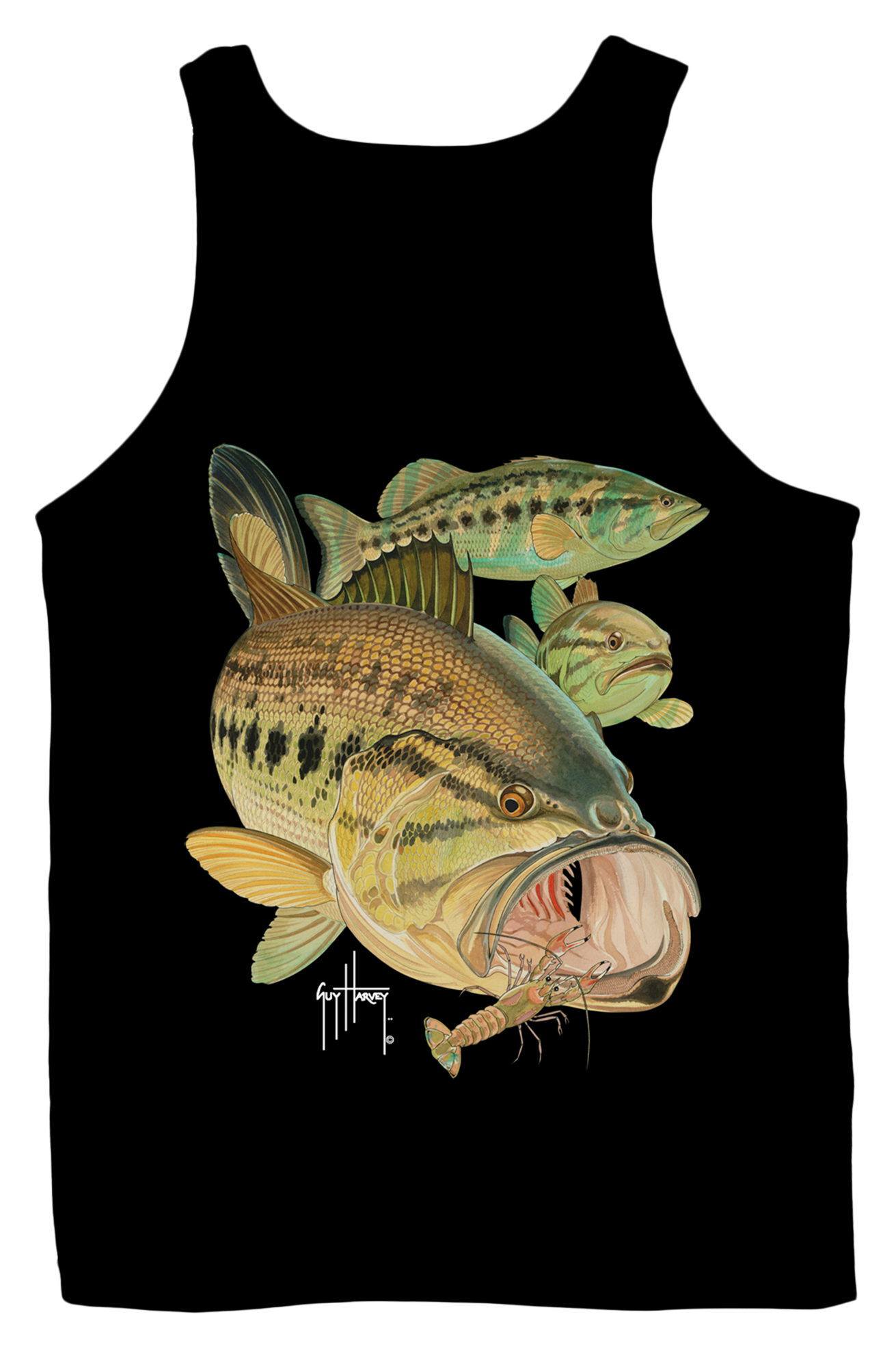 Guy Harvey Largemouth Bass Crawdad Boys T-Shirt