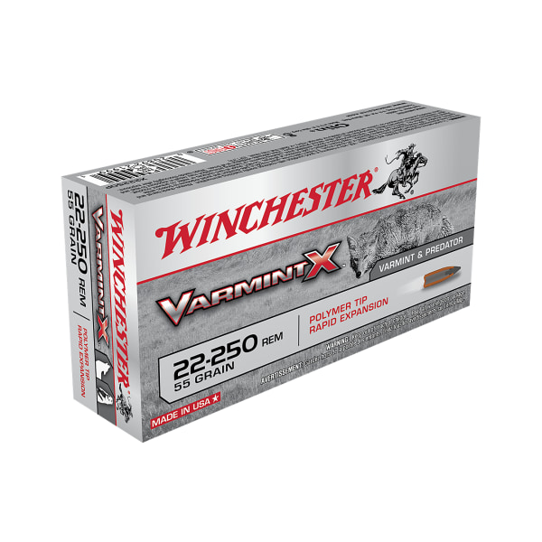 Winchester Varmint X Centerfire Rifle Ammo - .22-250 Remington - 55 Grain