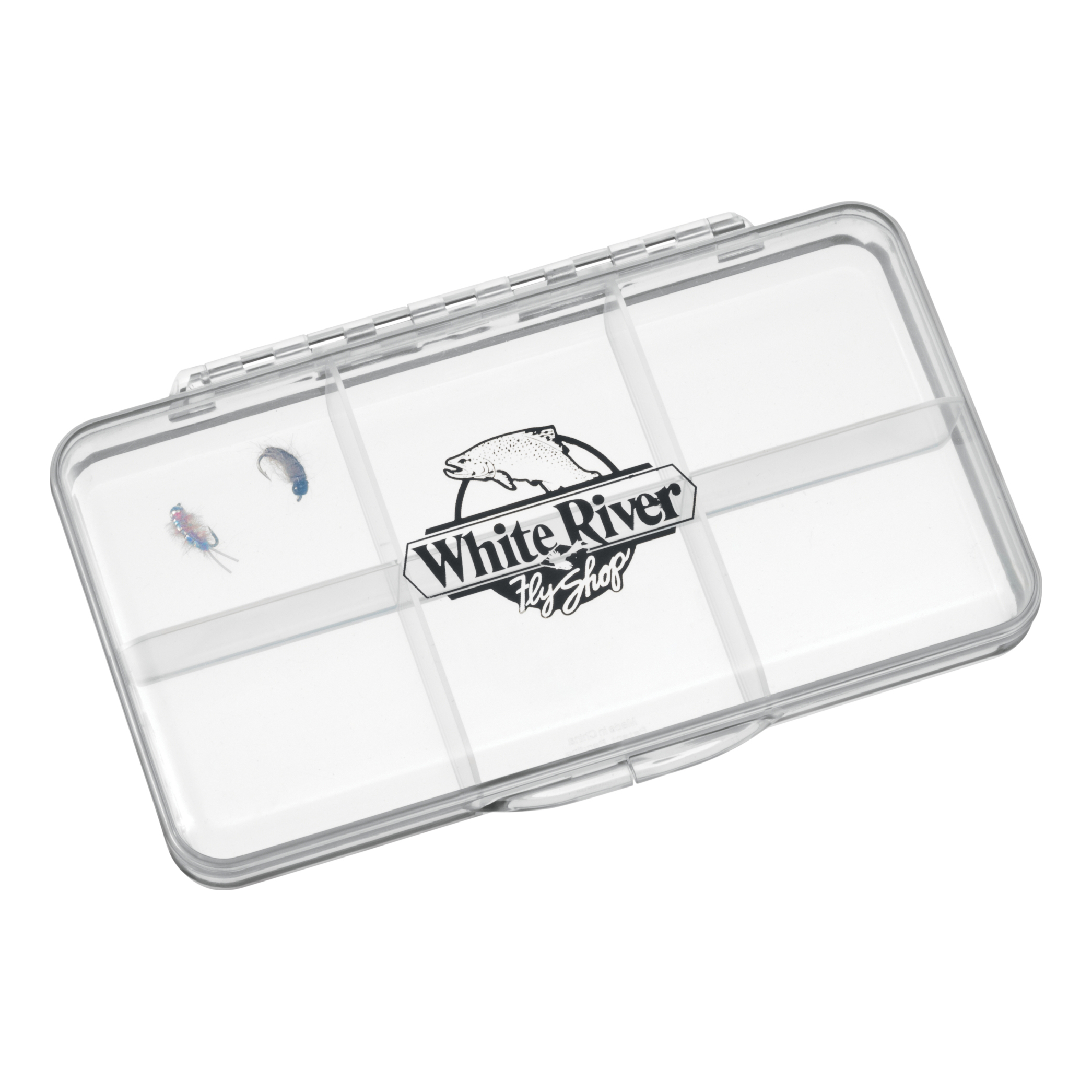 Image of White River Fly Shop Riseform Clear Fly Box - Medium - 9 Compartment