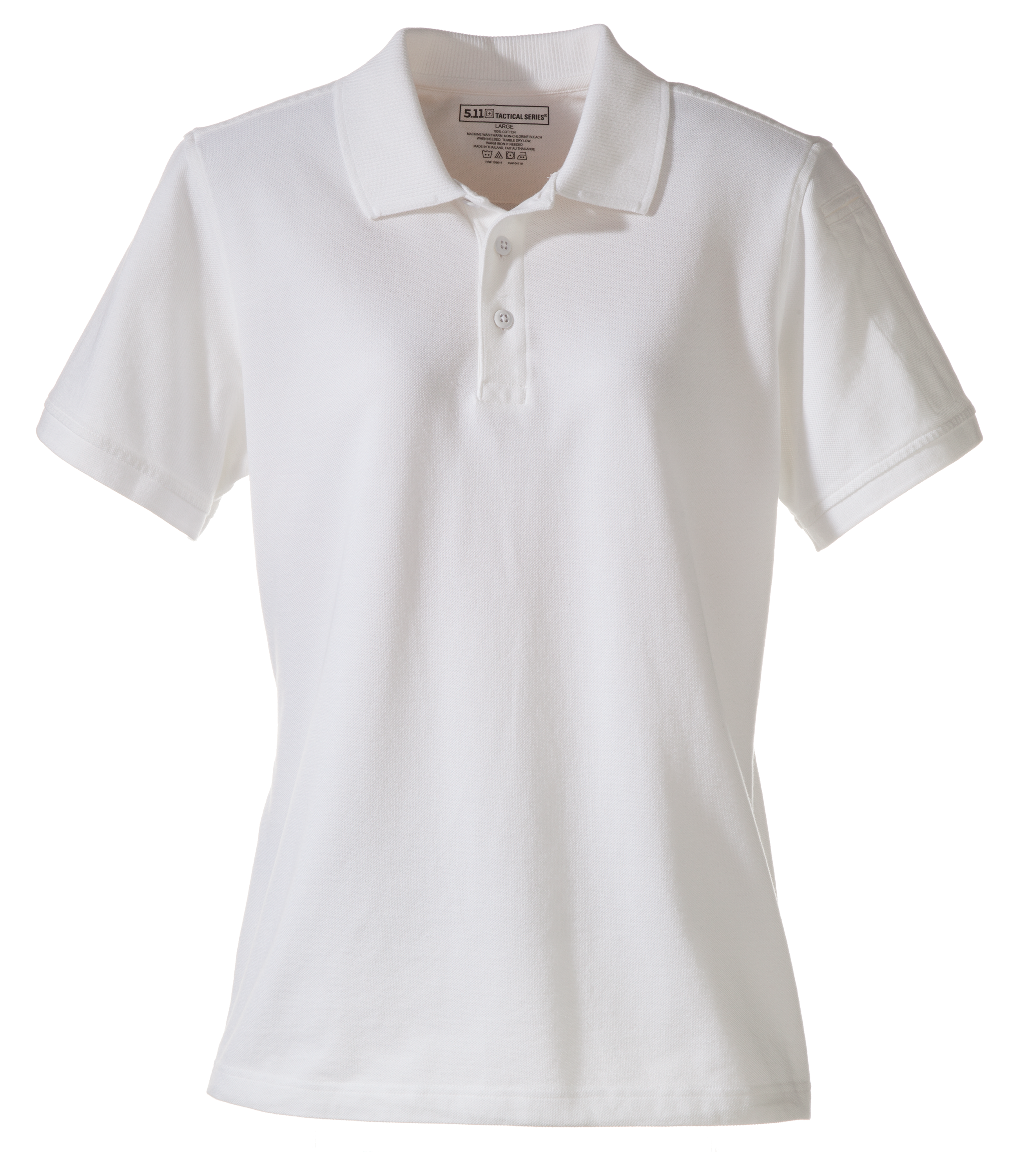 Image of 5.11 Tactical Professional Fit Short-Sleeve Pique Polo for Ladies - White - M