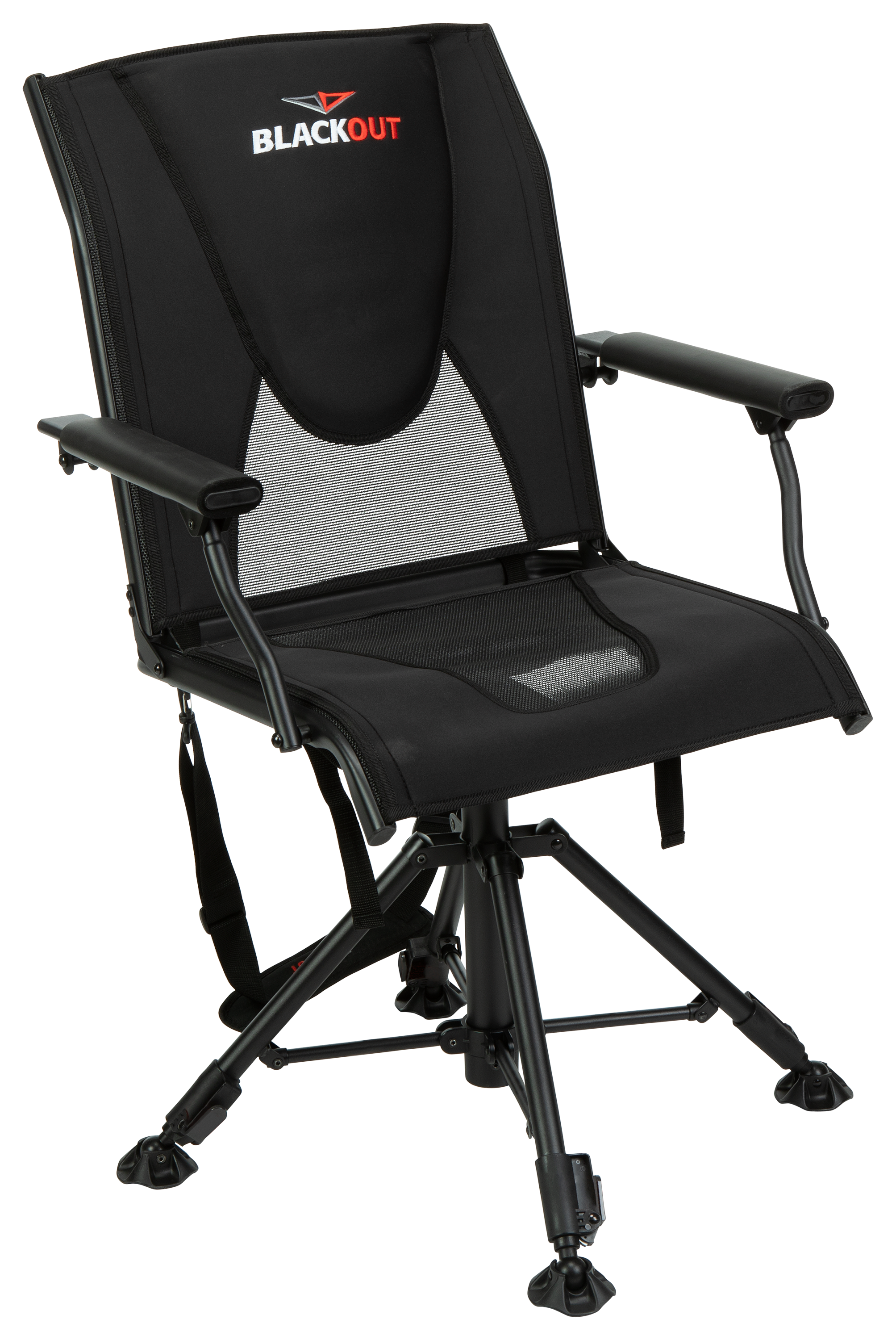 BlackOut Swivel Hard-Arm Chair