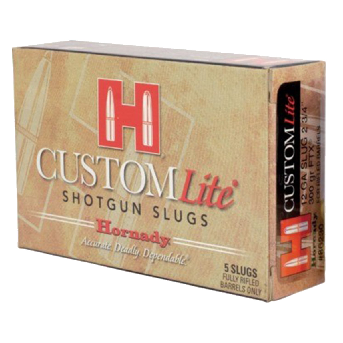 Image of "Hornady Custom - Lite FTX Shotgun Slug - 12 Gauge - 2.75"" - 5 Rounds"