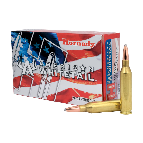 Hornady American Whitetail Centerfire Rifle Ammo - .243 Winchester - 100 Grain