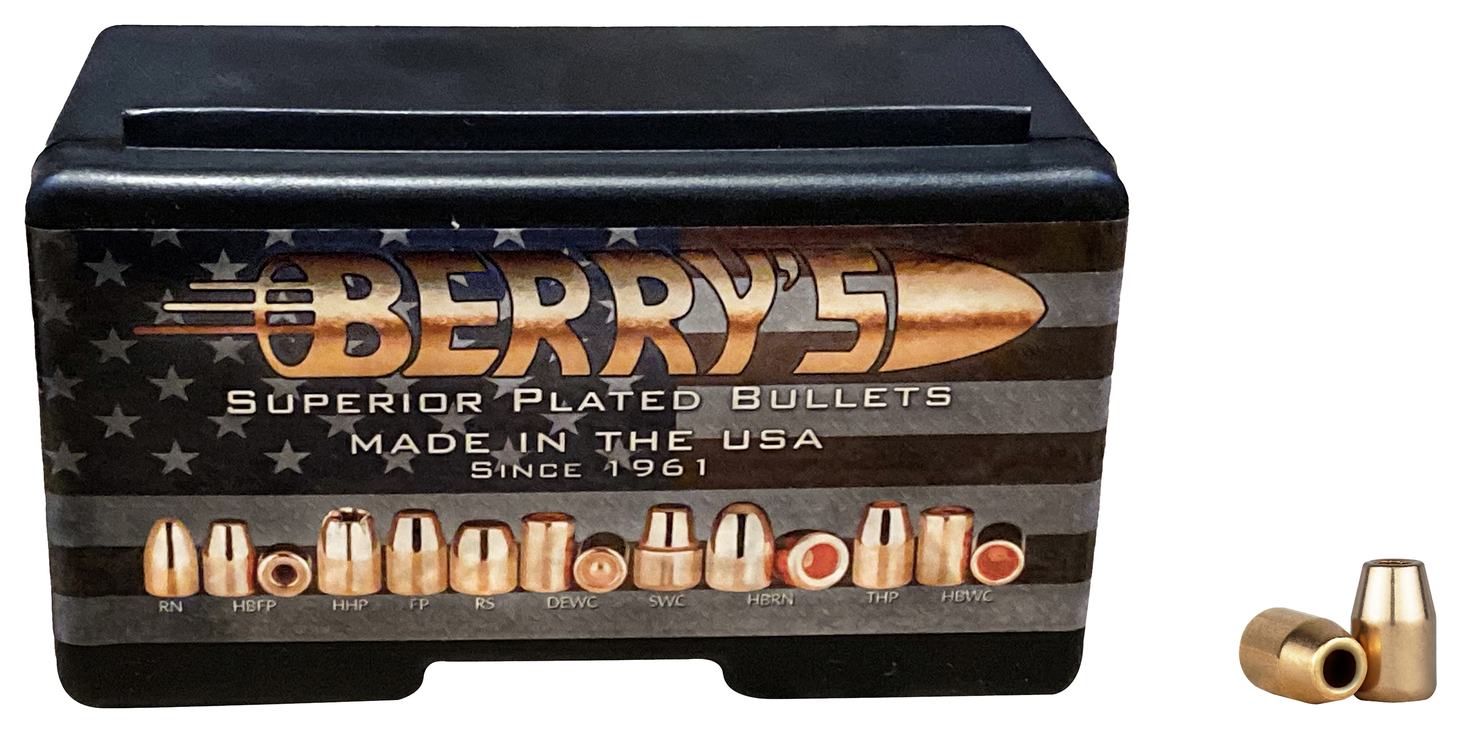 Berry's Preferred Plated Pistol THP Bullets - .38/.357 - 125 Grain - .357 - 250 Rounds