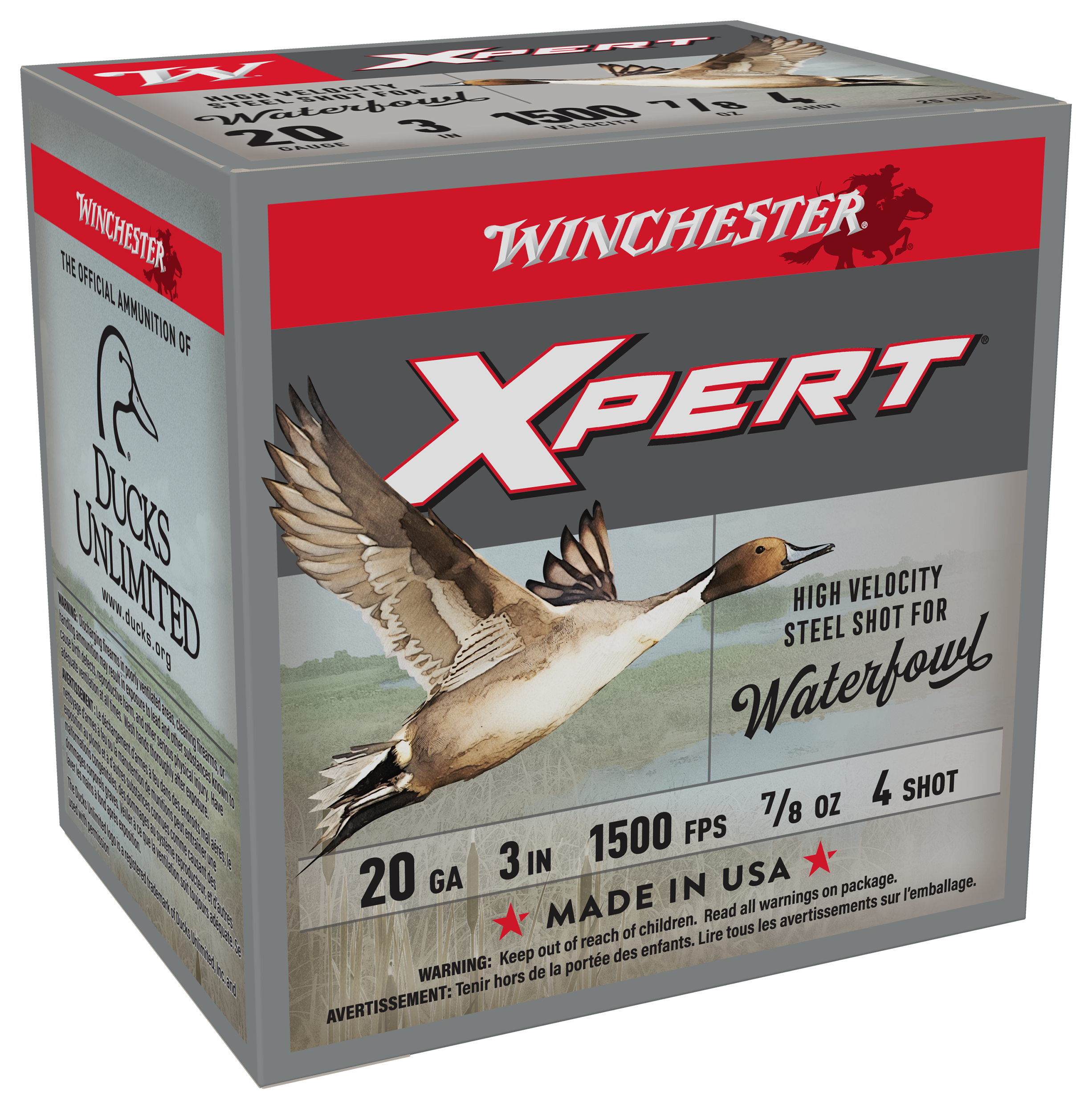 Image of "Winchester Super-X Xpert Hi-Velocity Waterfowl Steel Shotshells - 3"" Shell - 7/8 oz. - 20 Ga. - #4 - 250 Rounds"
