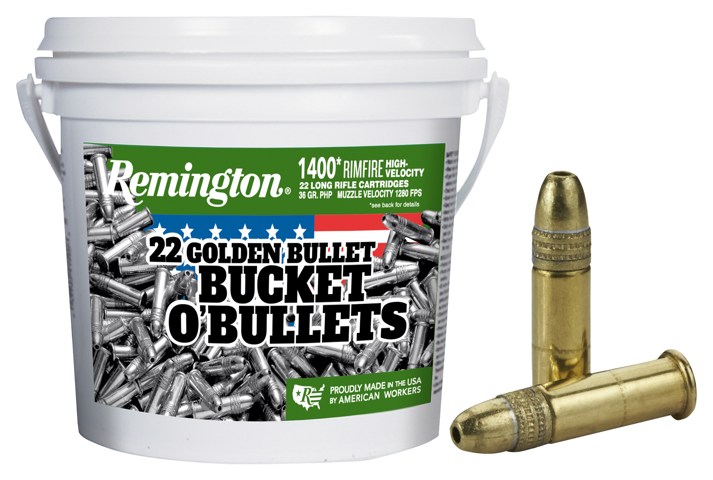 Remington Bucket O' Bullets .22 LR 36 Grain Rimfire Ammo