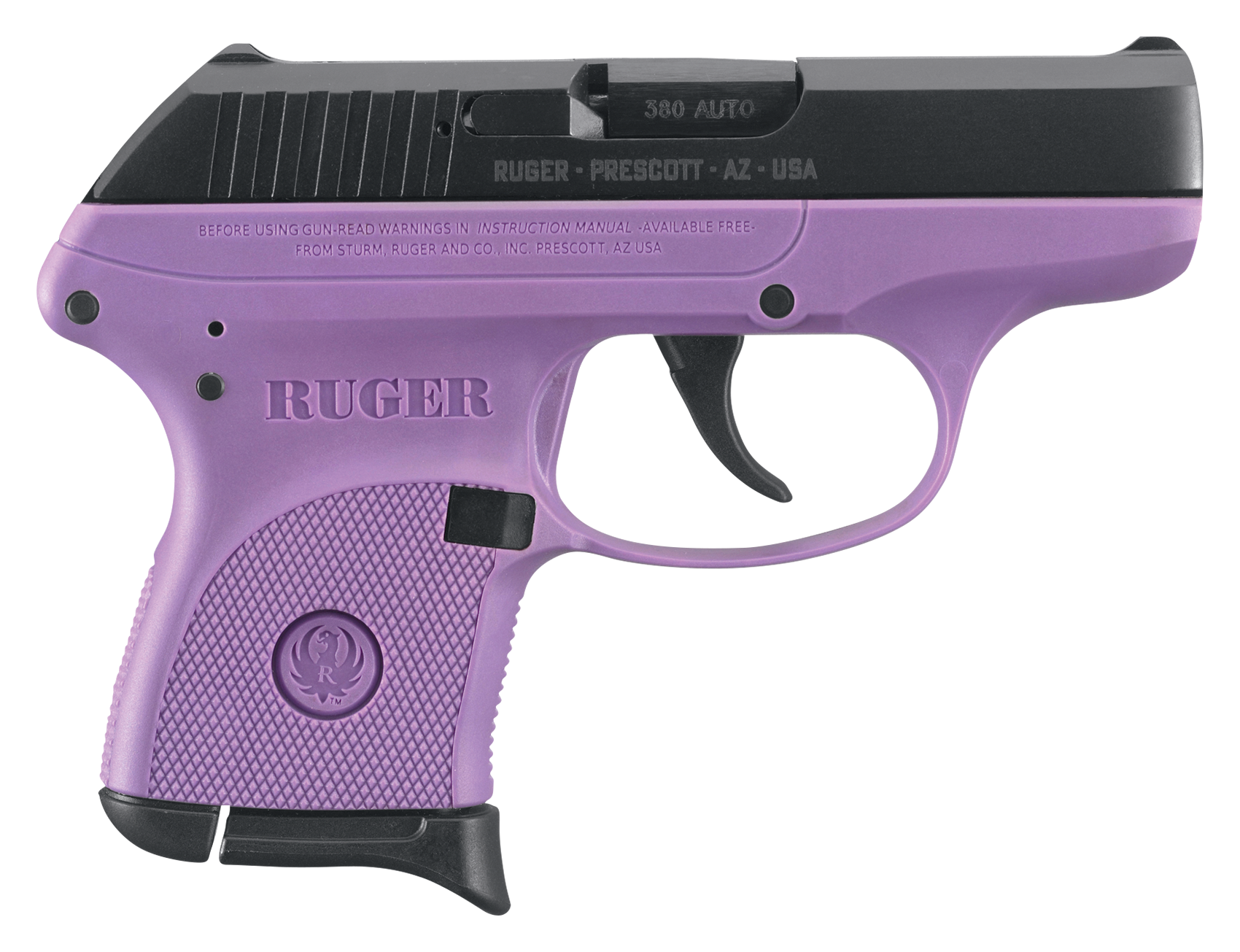 Ruger LCP Semi-Auto Pistol with Purple Frame - .380 Automatic Colt Pistol