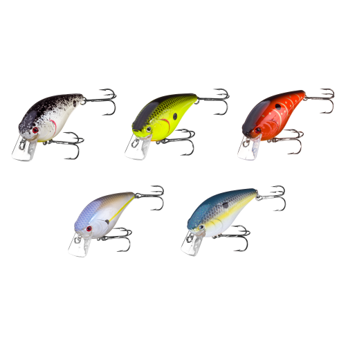 LOT OF 5 Bass Pro Shops XPS lures - 3x Super Shallow Cranks and 2x