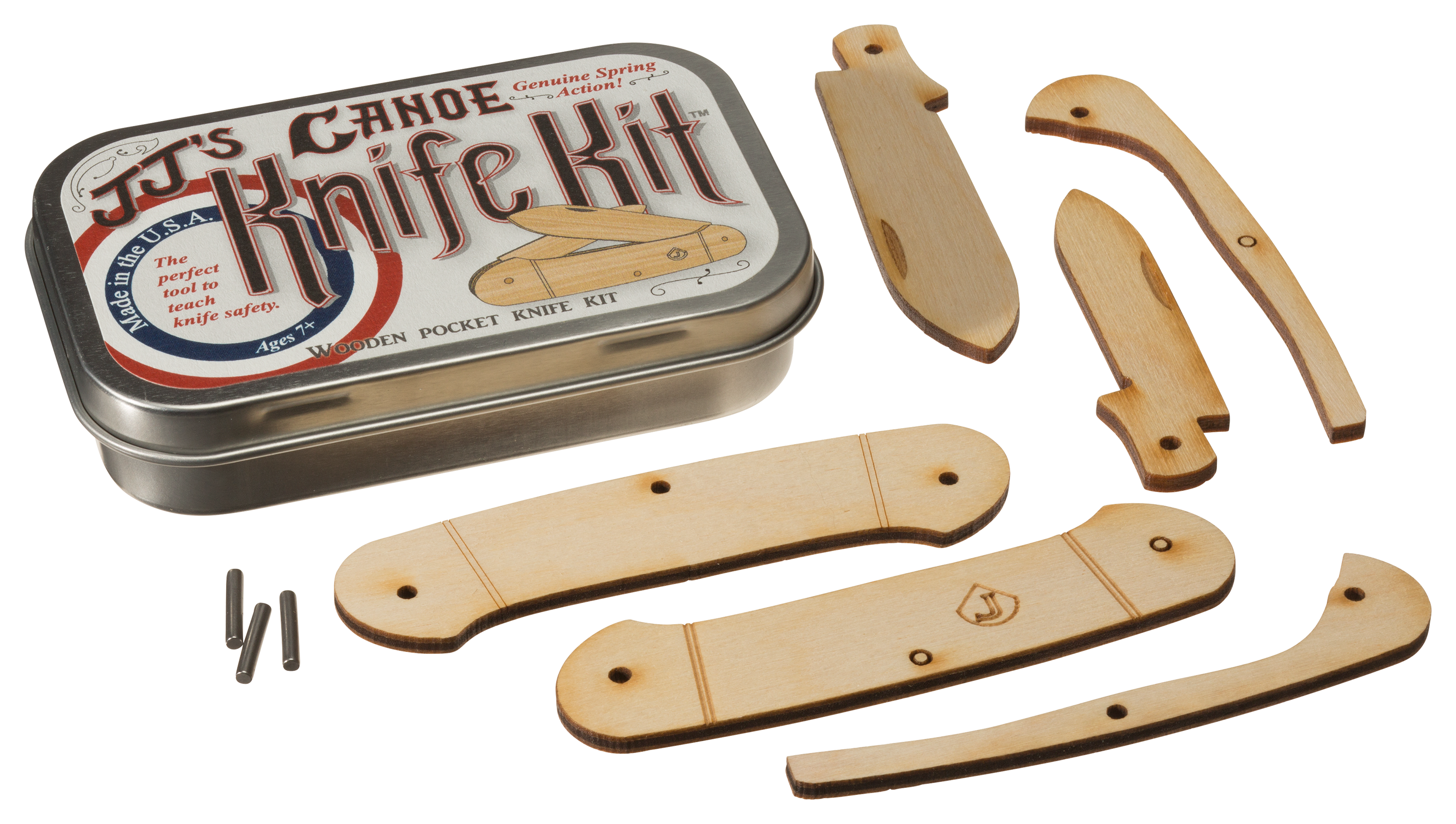 Channel Craft JJ's Wooden Canoe Pocket Knife Kit