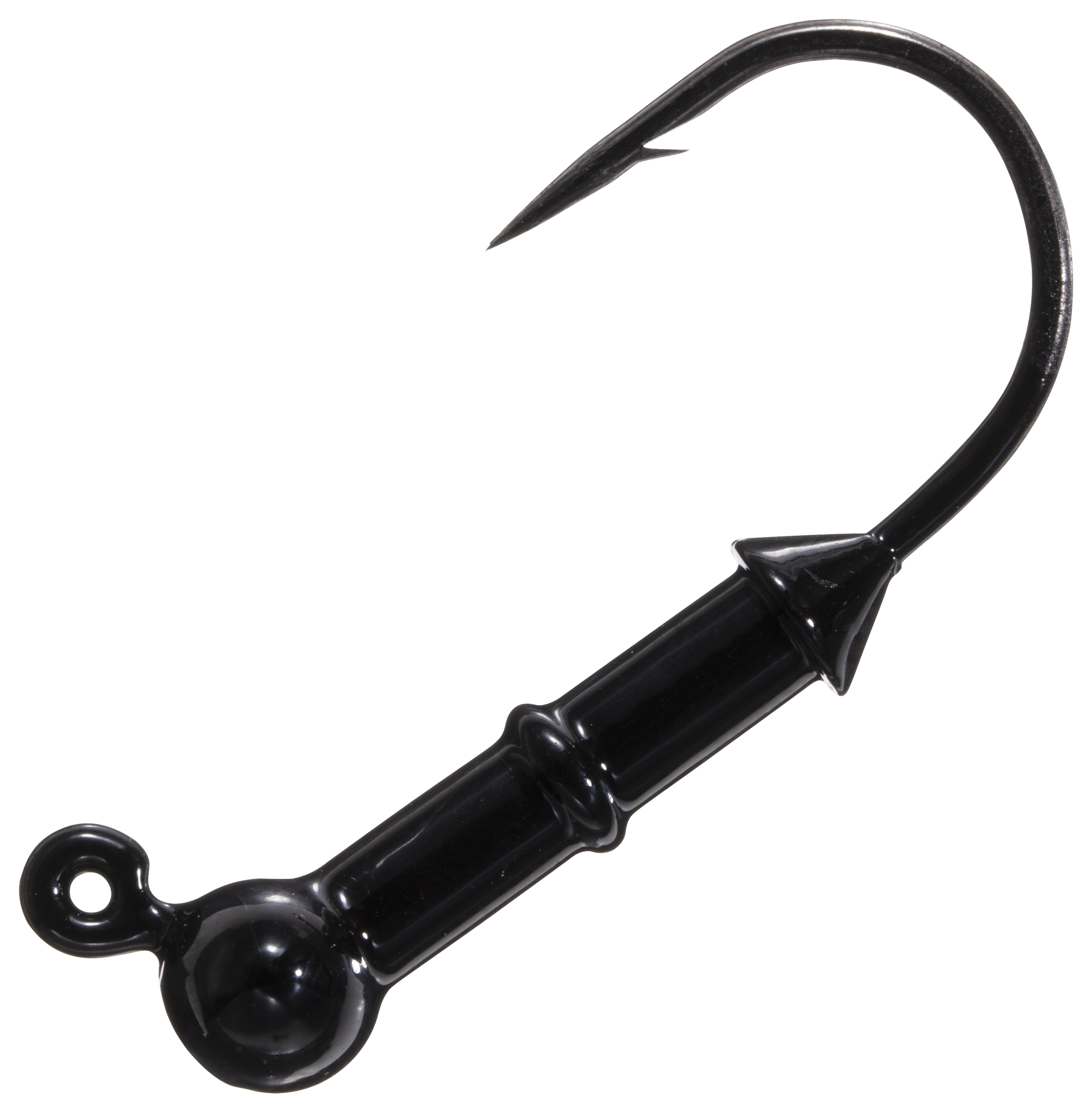 Image of Eagle Claw Lazer Sharp Tin Football Jighead - Black - 1/8 oz.