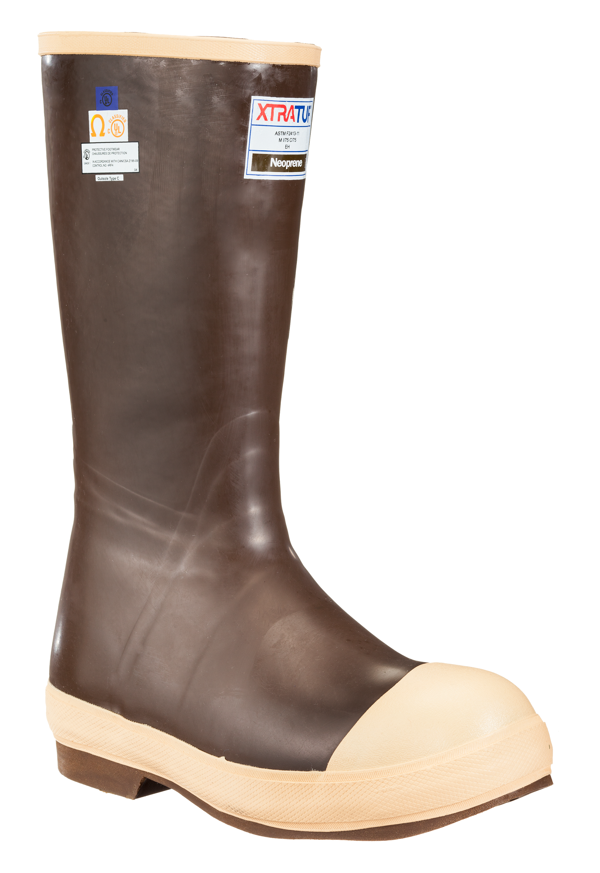 Image of Xtratuf Legacy 15'' Insulated Steel Toe Rubber Boots for Men - Copper Tan