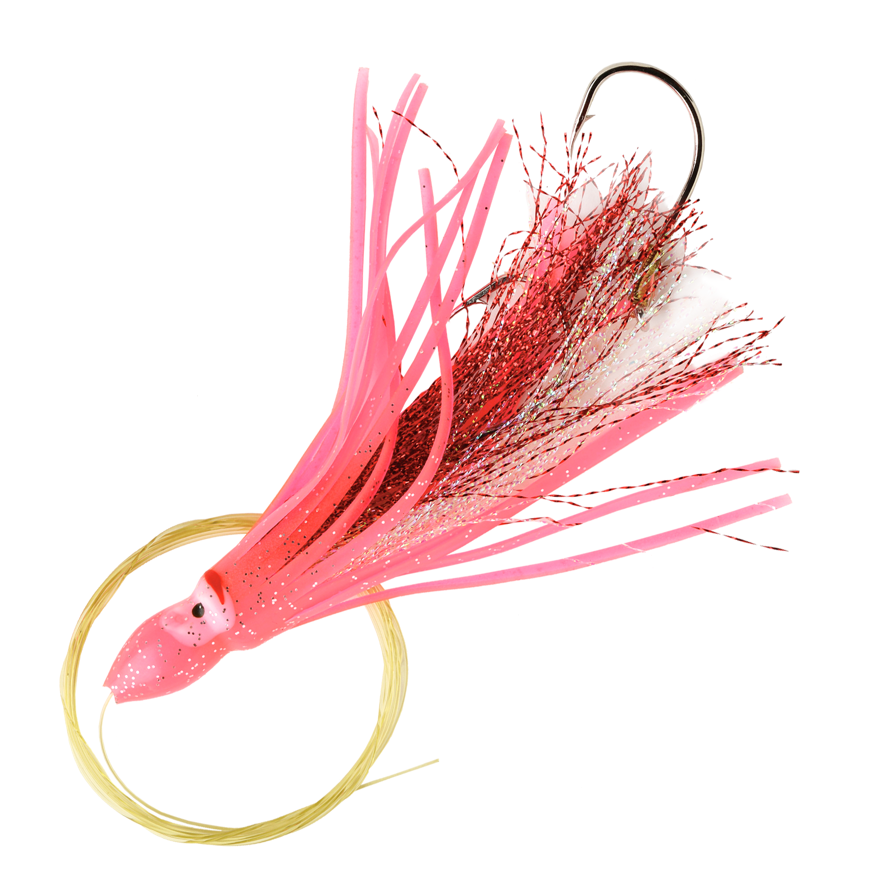 Image of P-Line Rigged Squid with Tinsel Insert - Pink