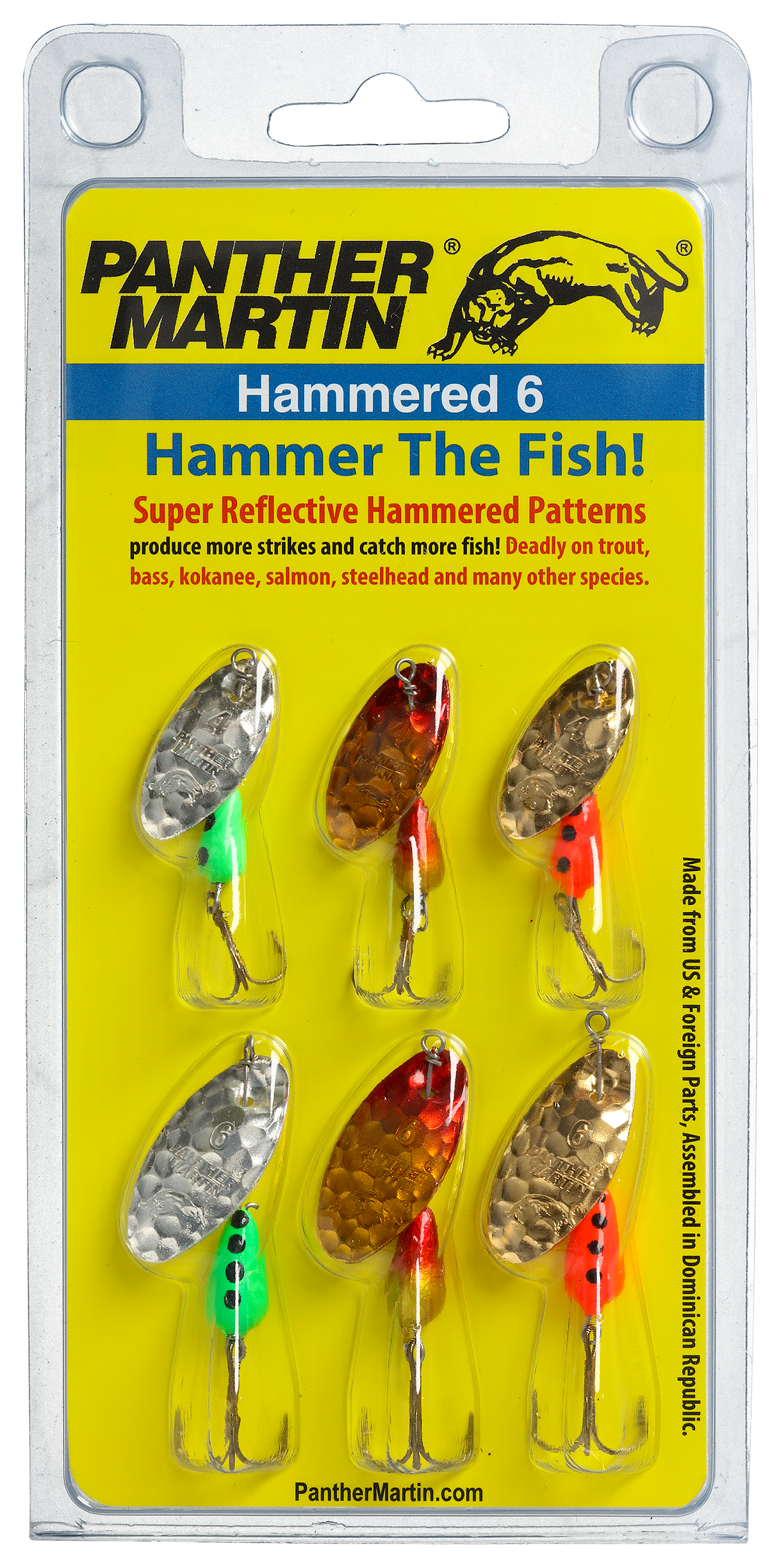 Panther Martin Hammered Spinner 6-Pack Kit