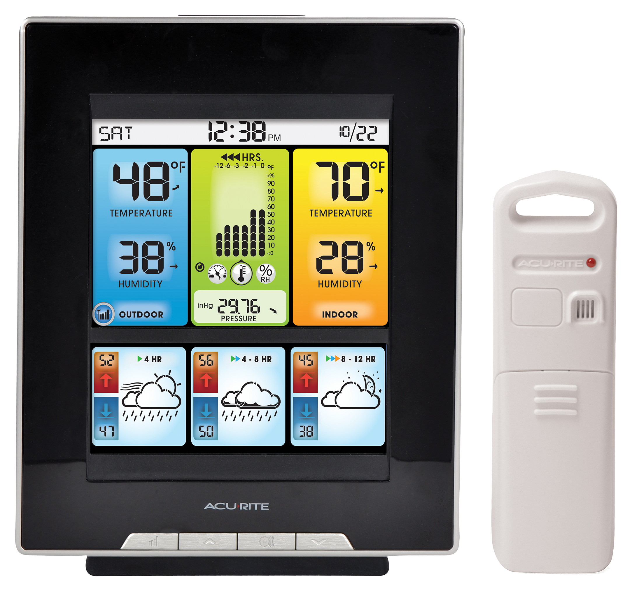 AcuRite Digital Home Weather Station for Morning, Noon, and Night Precision Forecasting with Temperature/Humidity Gauges
