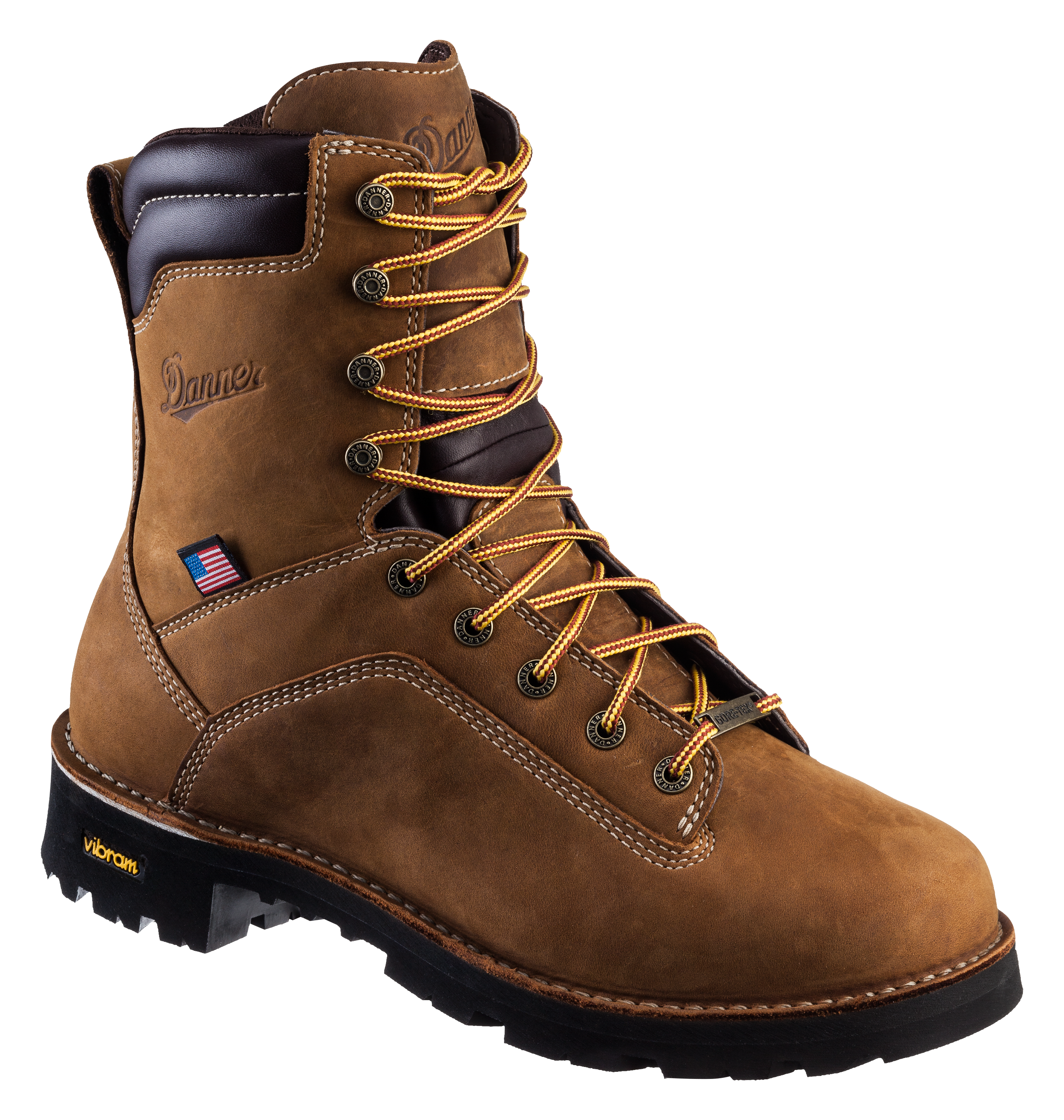 Image of Danner Quarry USA GORE-TEX Work Boots for Men - Distressed Brown - 14M