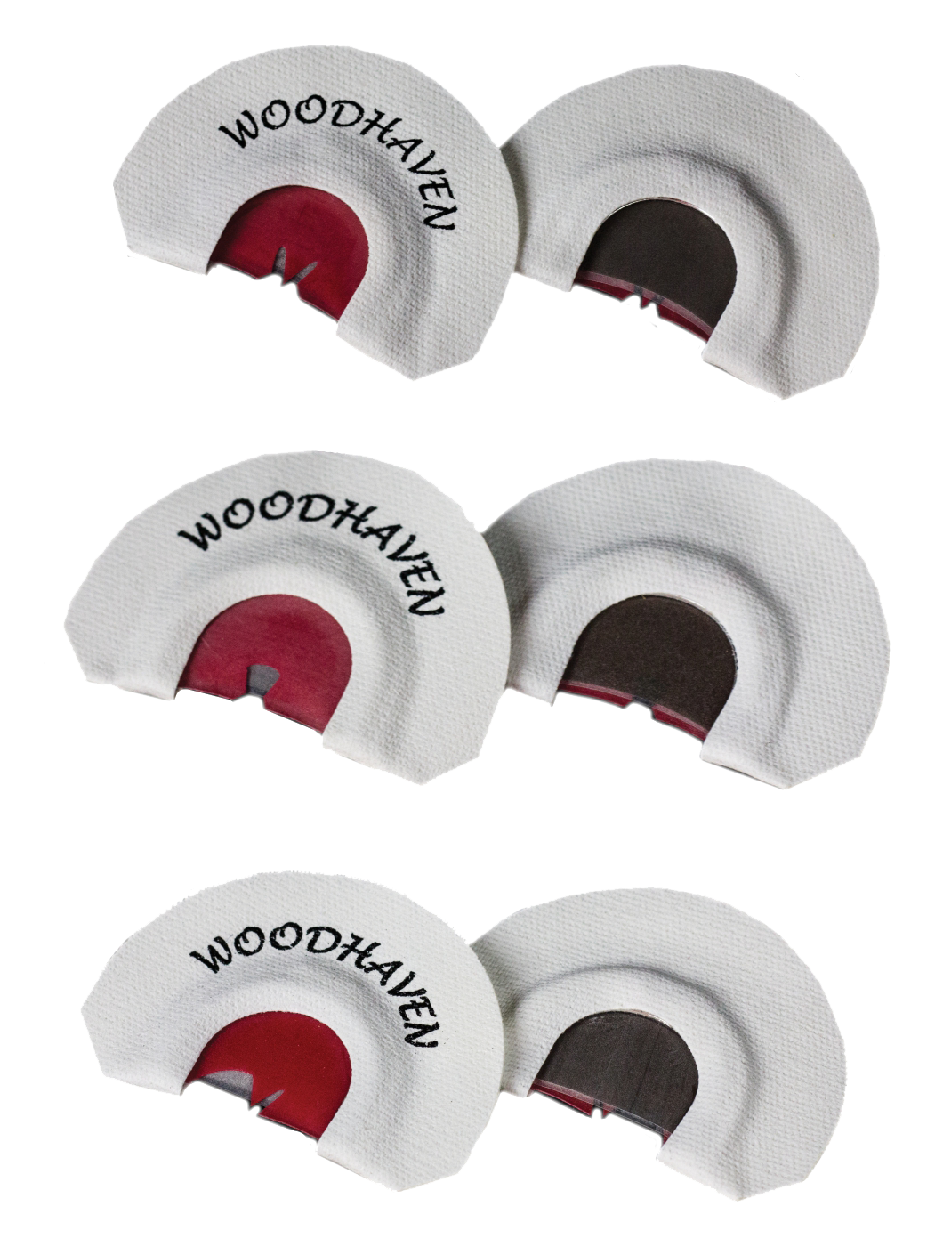 WoodHaven Custom Calls Red Zone Mouth Turkey Call 3-Pack