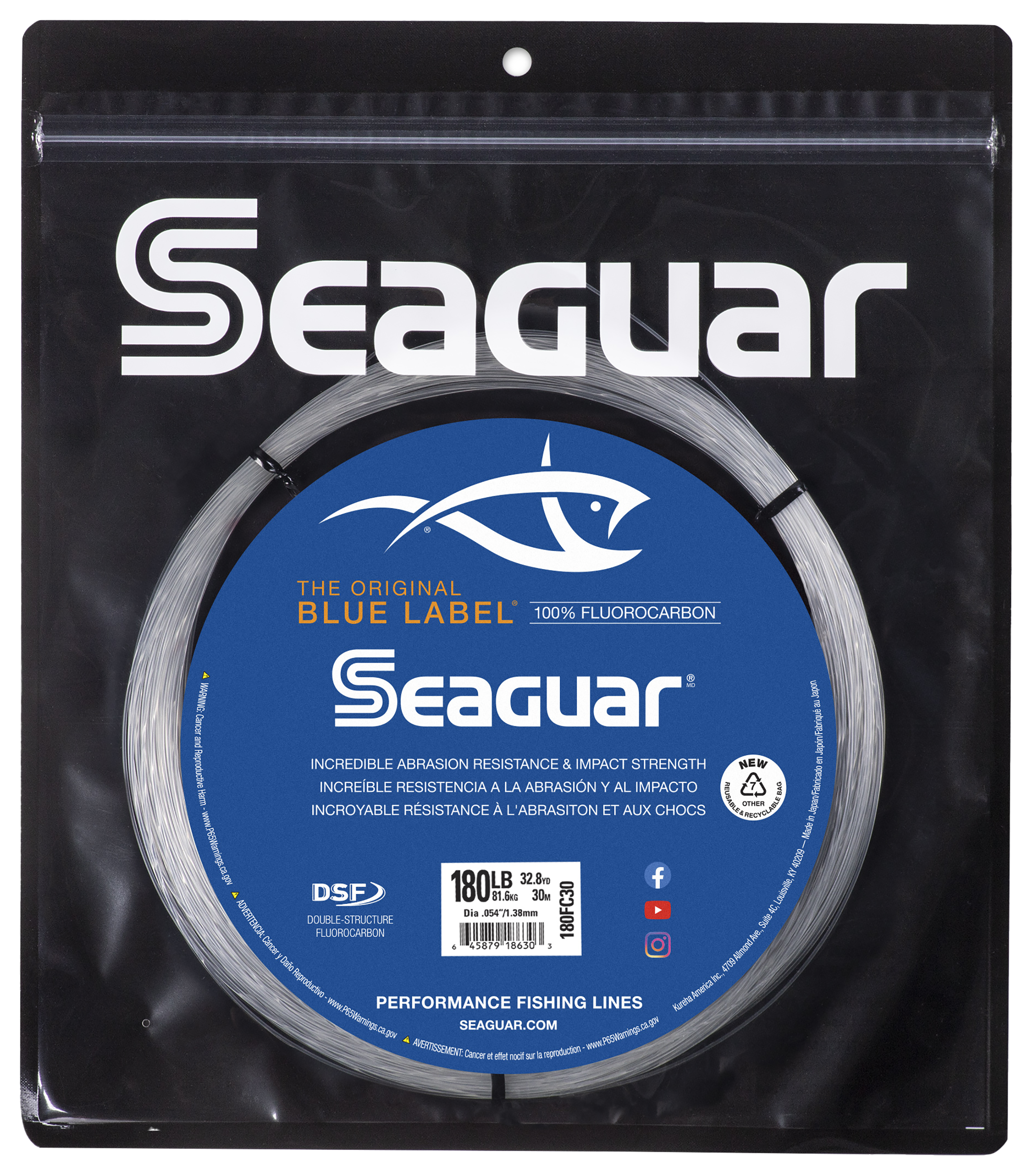 Seaguar Blue Label Fluorocarbon Leaders 30 Meter