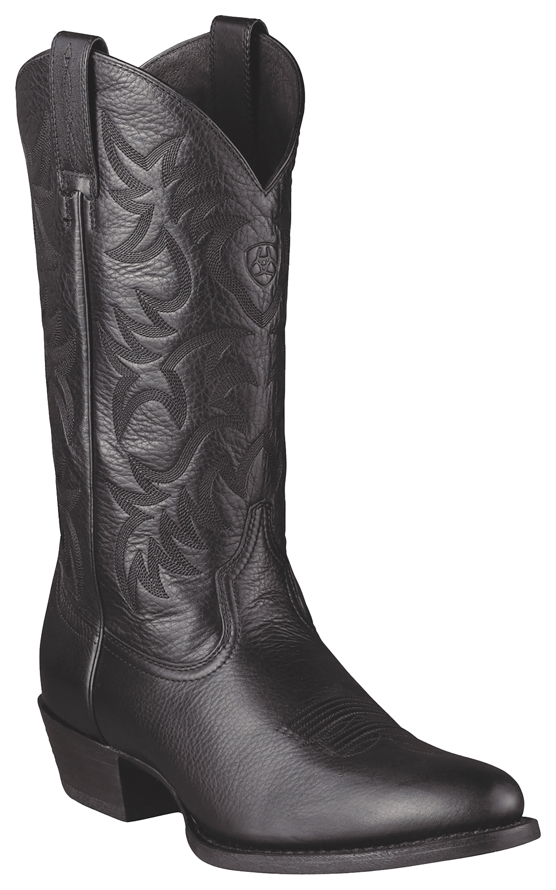 Image of Ariat Heritage Western R-Toe Cowboy Boots for Men - Black Deertan