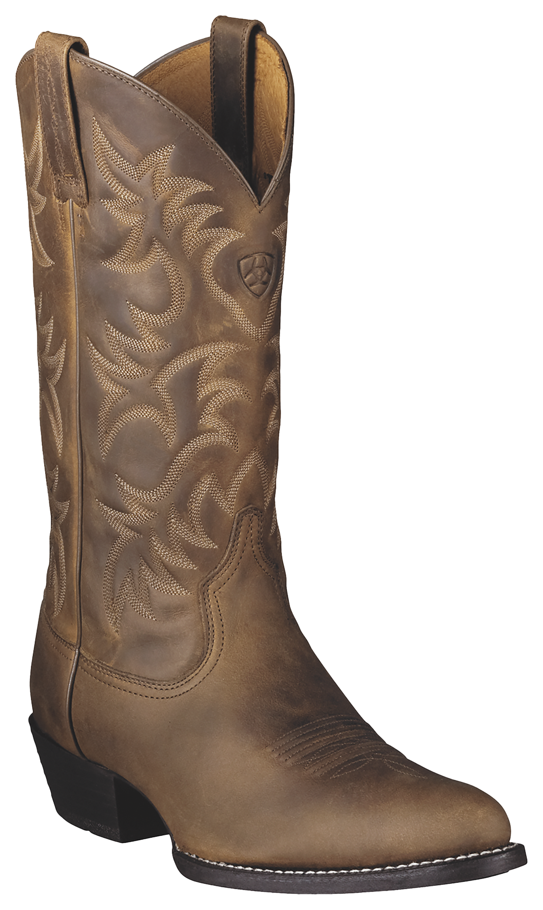 Image of Ariat Heritage Western R-Toe Cowboy Boots for Men - Distressed Brown - 8M