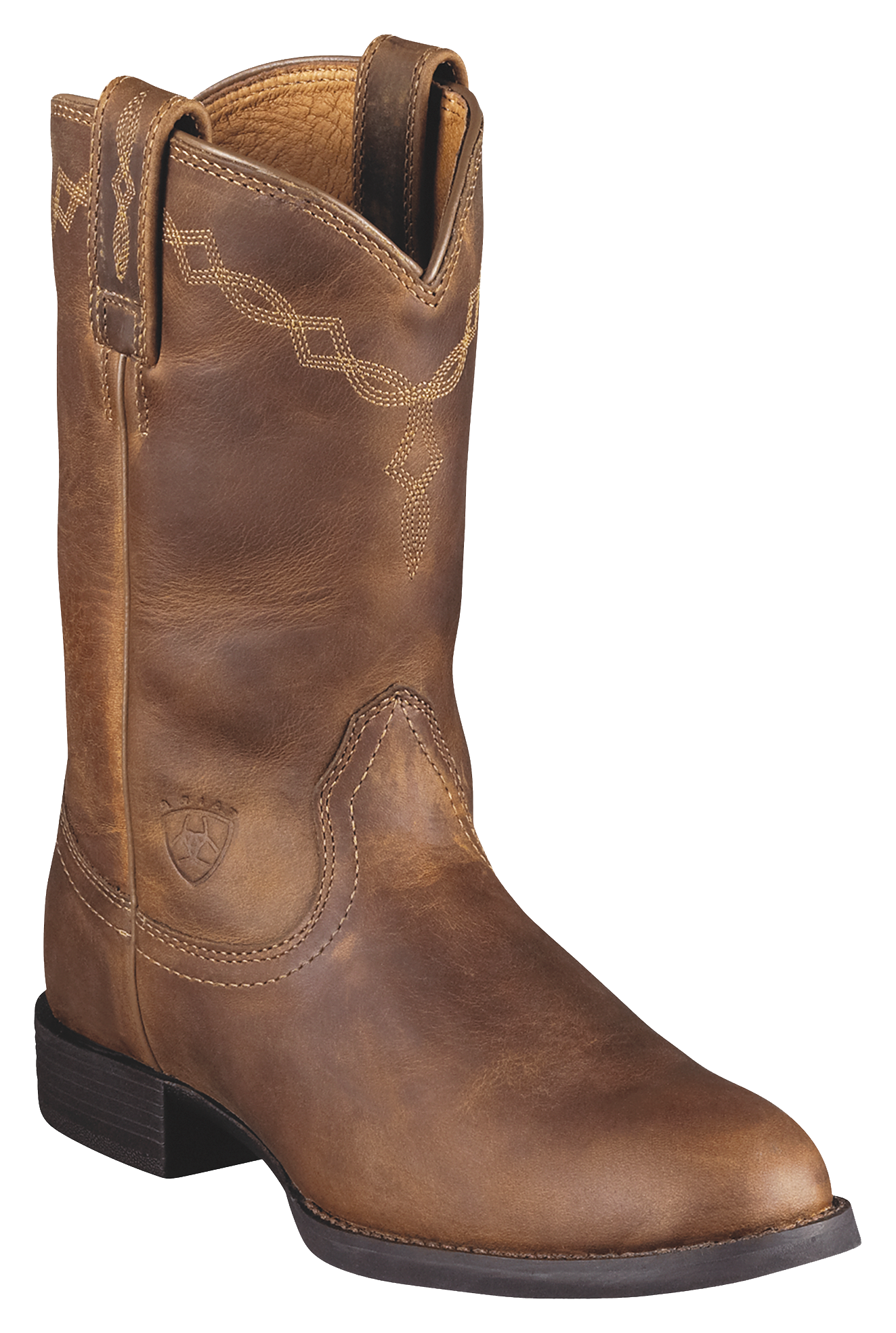 Image of Ariat Heritage Roper Western Boots for Ladies - Distressed Brown
