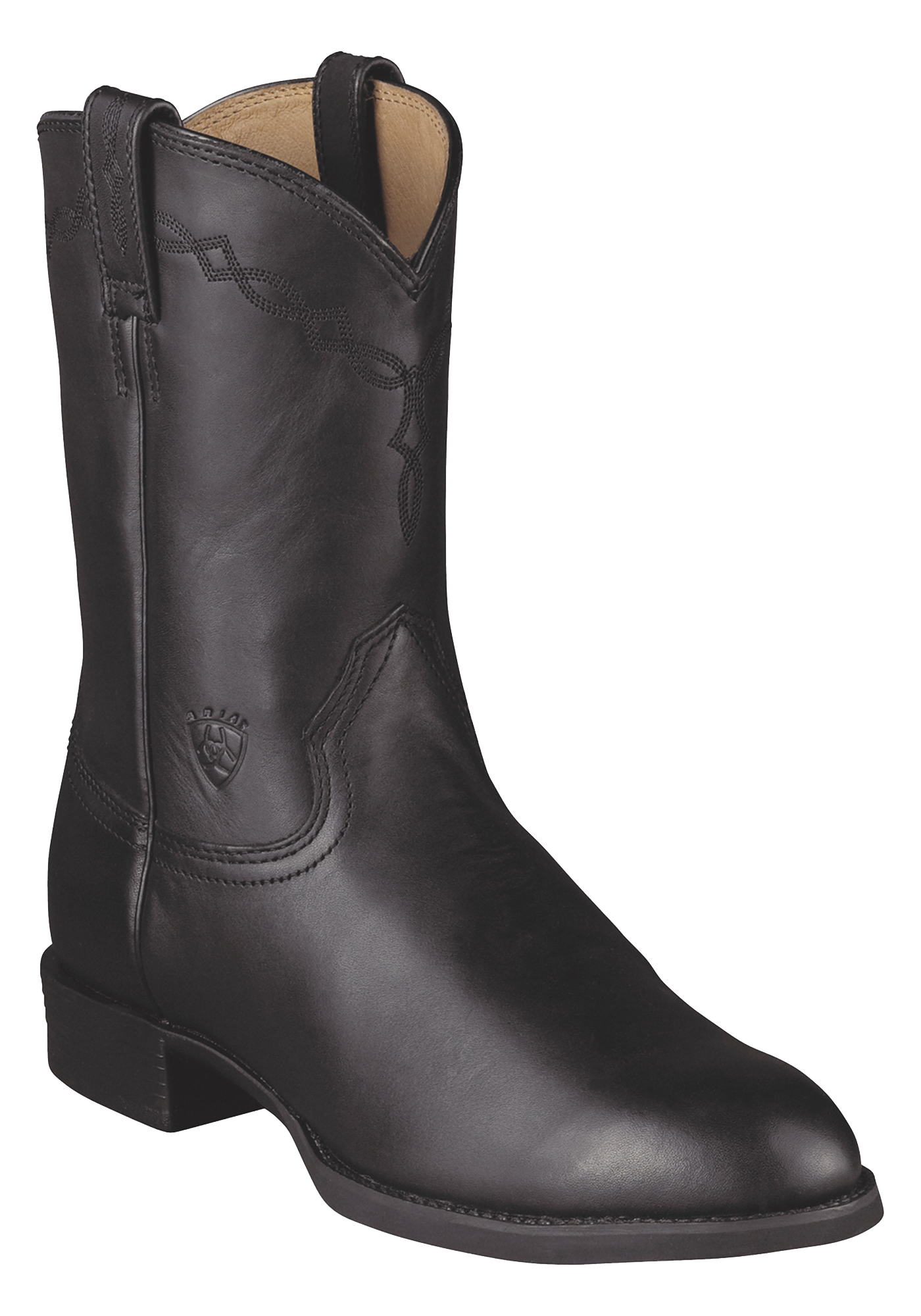 Image of Ariat Heritage Roper Western Boots for Men - Black - Medium - 7.5M