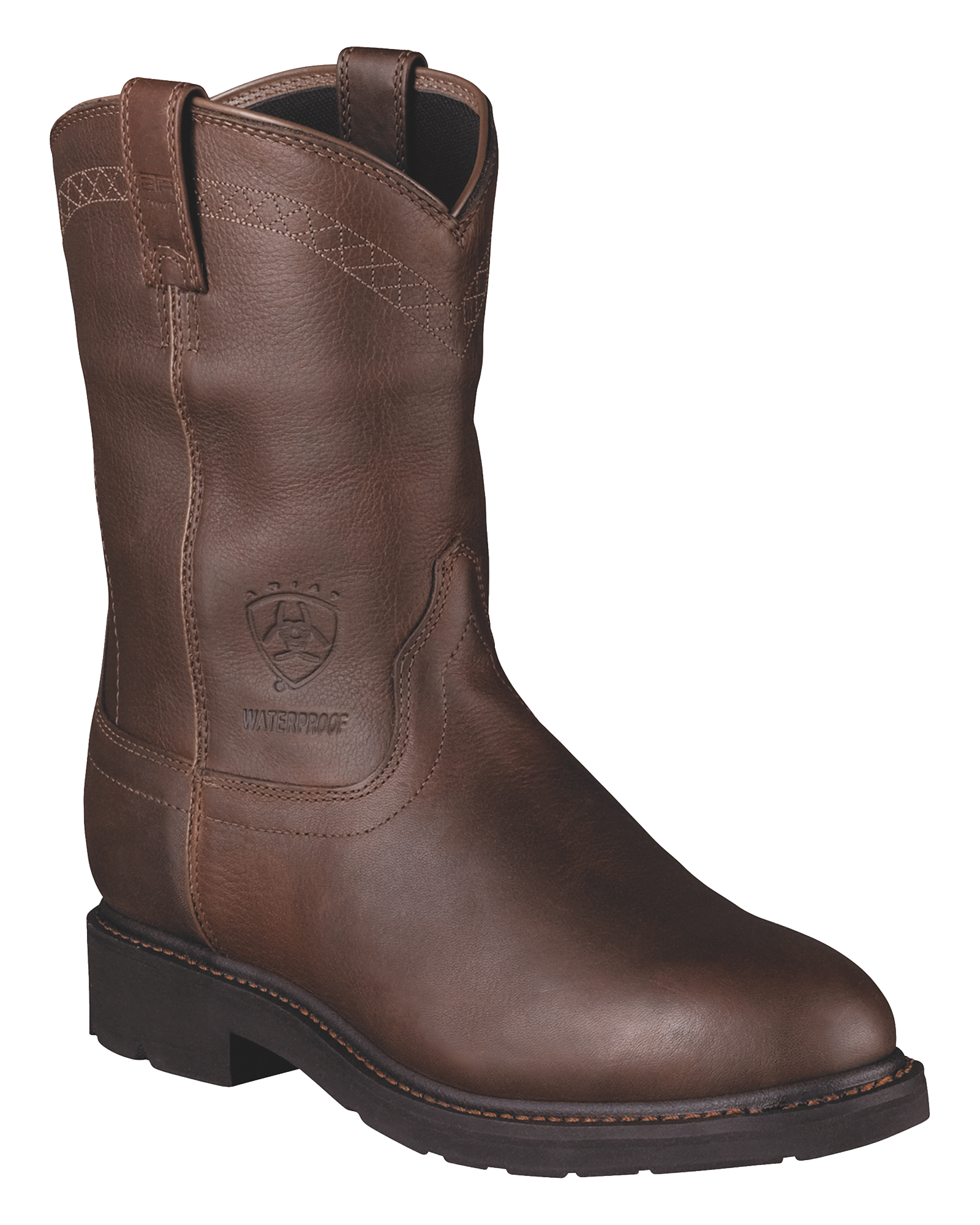 Image of Ariat Sierra H2O Waterproof Pull-On Work Boots for Men - Sunshine - 10 M