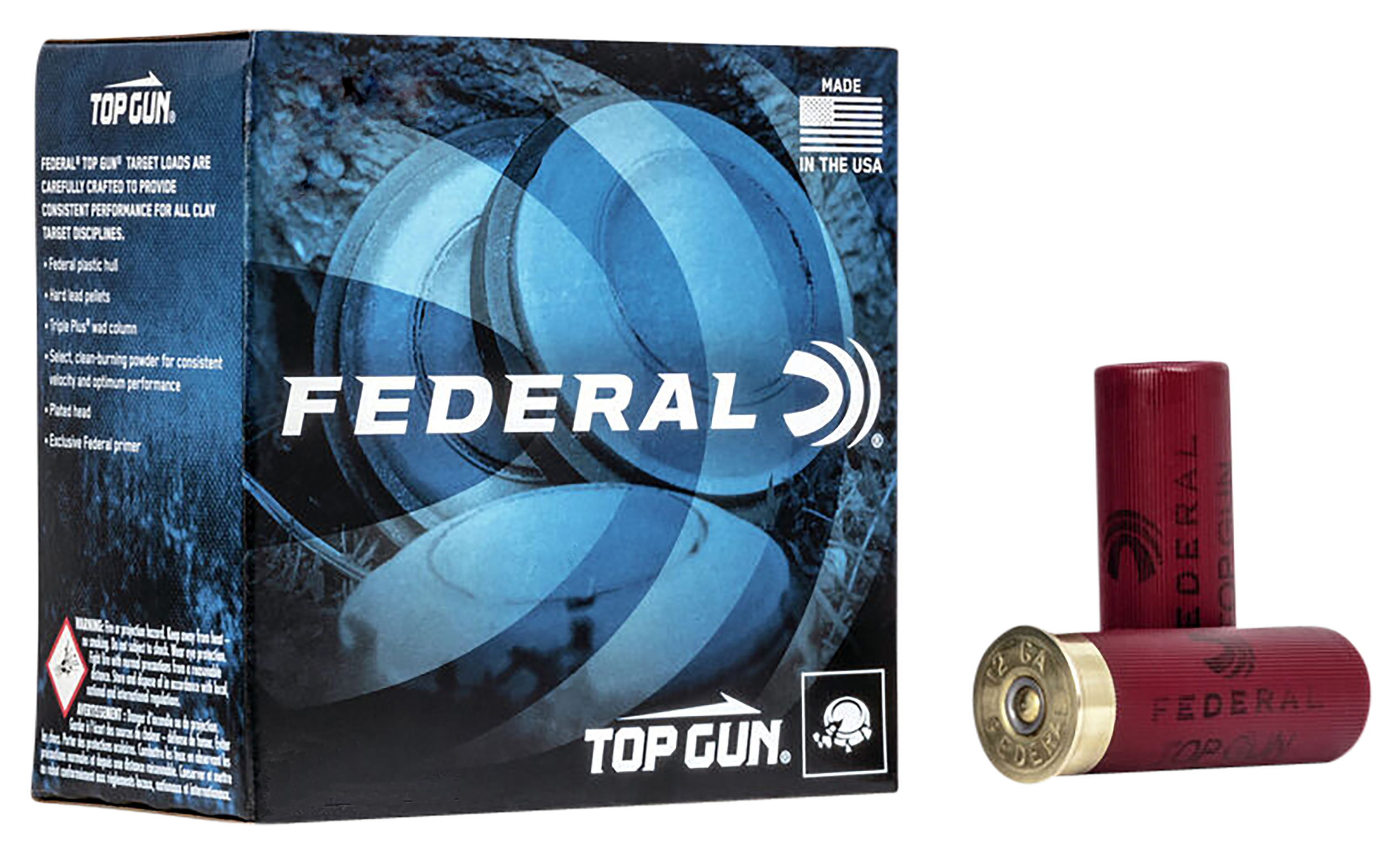 Federal Top Gun Target Load 12-Ga. 2-3/4″ 1 oz. Shotshells - #7.5 - 250 Rounds - Federal Premium