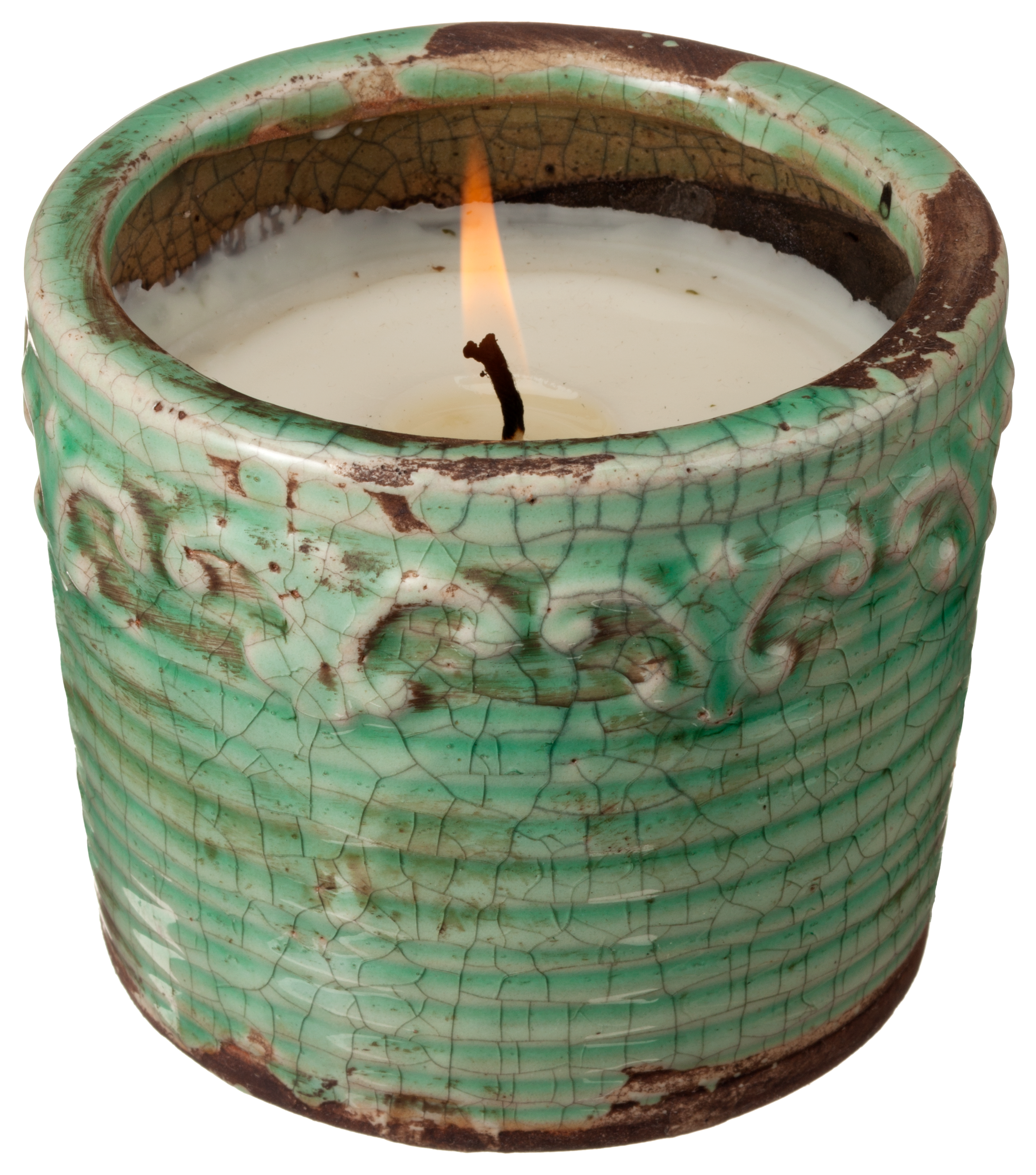 Image of Swan Creek Candle Company Vintage Round Pot Soy Candle - Citrus/Sage