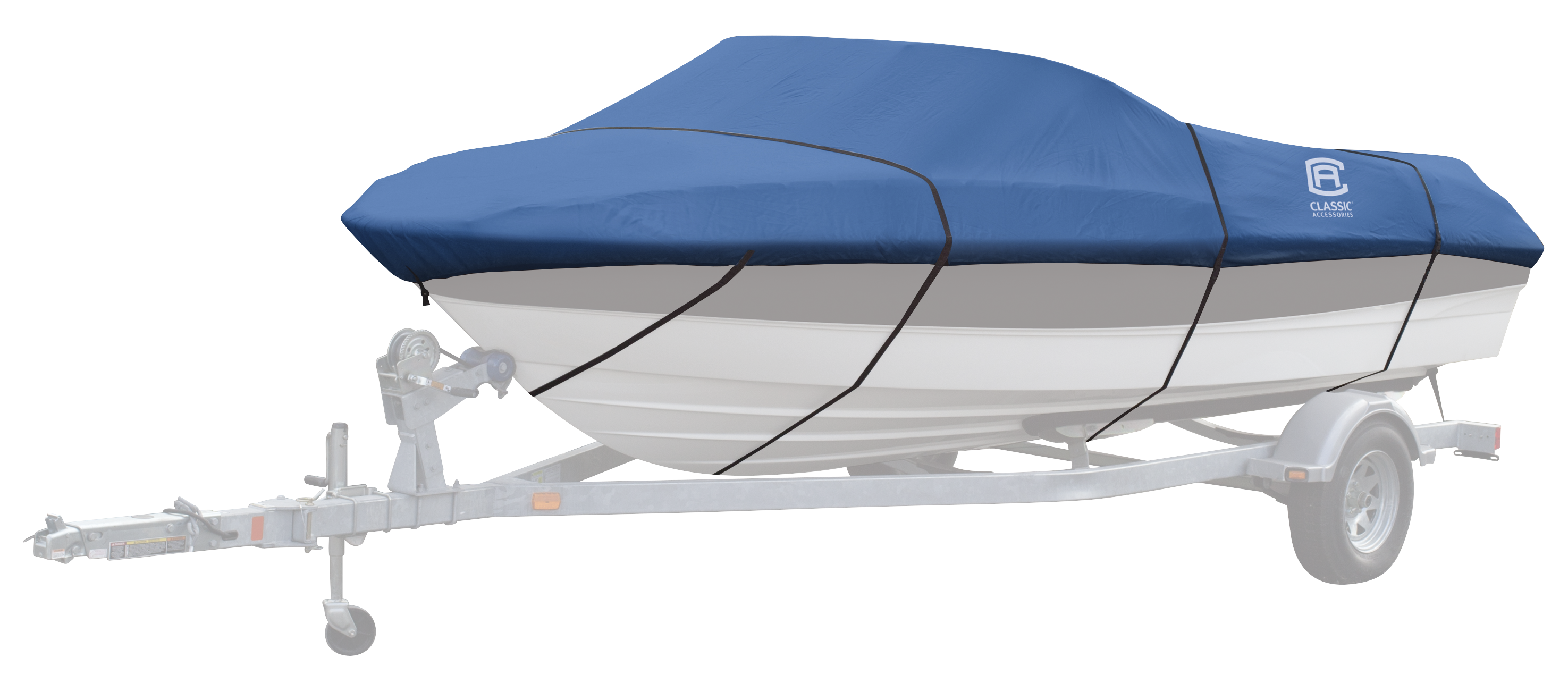 14'-16' Waterproof Trailerable Fishing Boat Cover 75 Beam-Includes Support  Pole