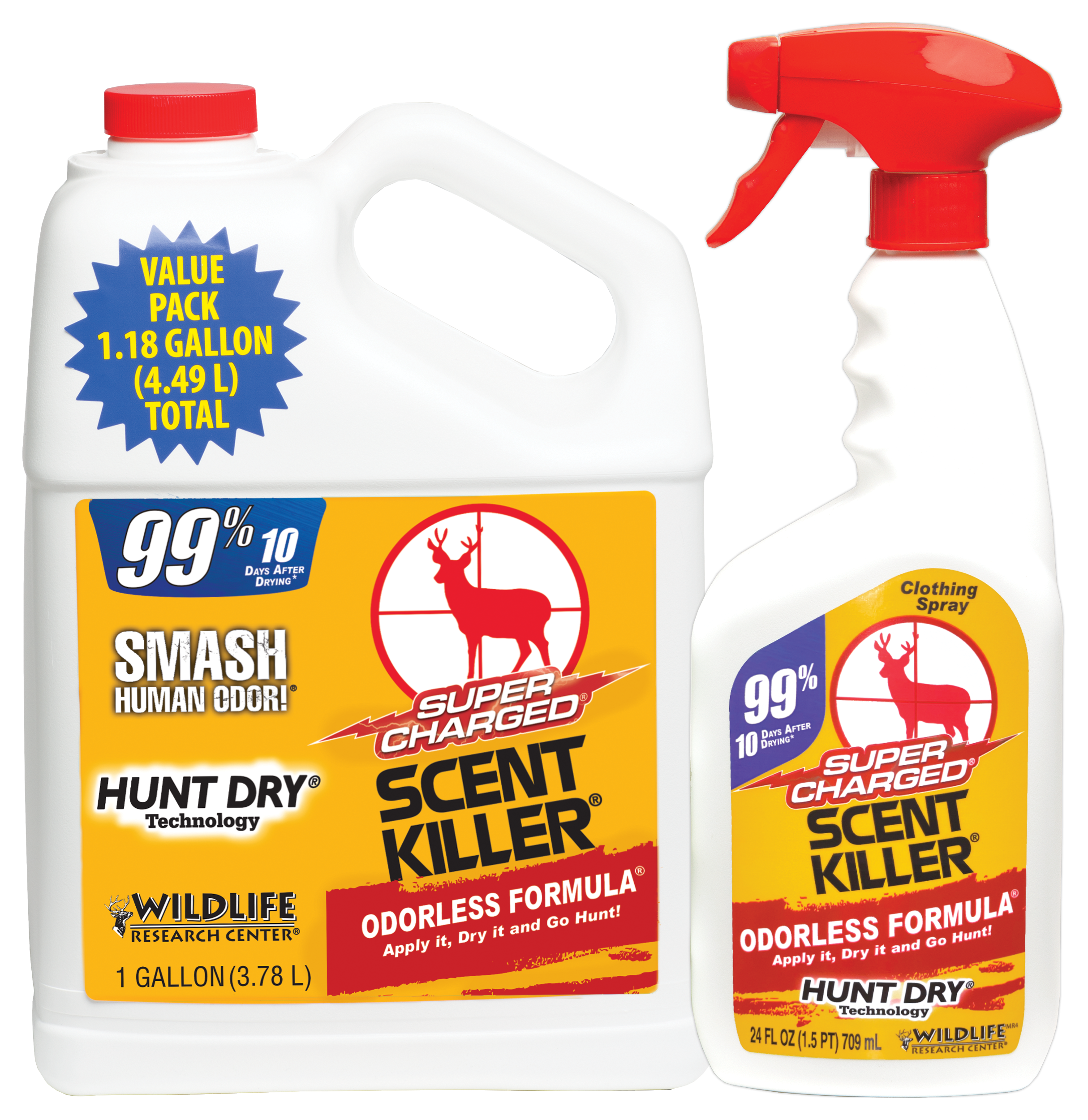 WILDLIFE RESEARCH Center Super Charged Scent Killer Spray Combo