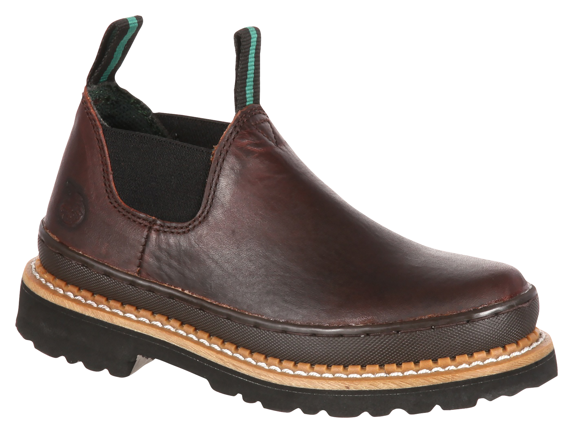 Image of Georgia Boot Little Georgia Giant Romeo Work Shoes for Kids - Soggy Brown - 2.5M