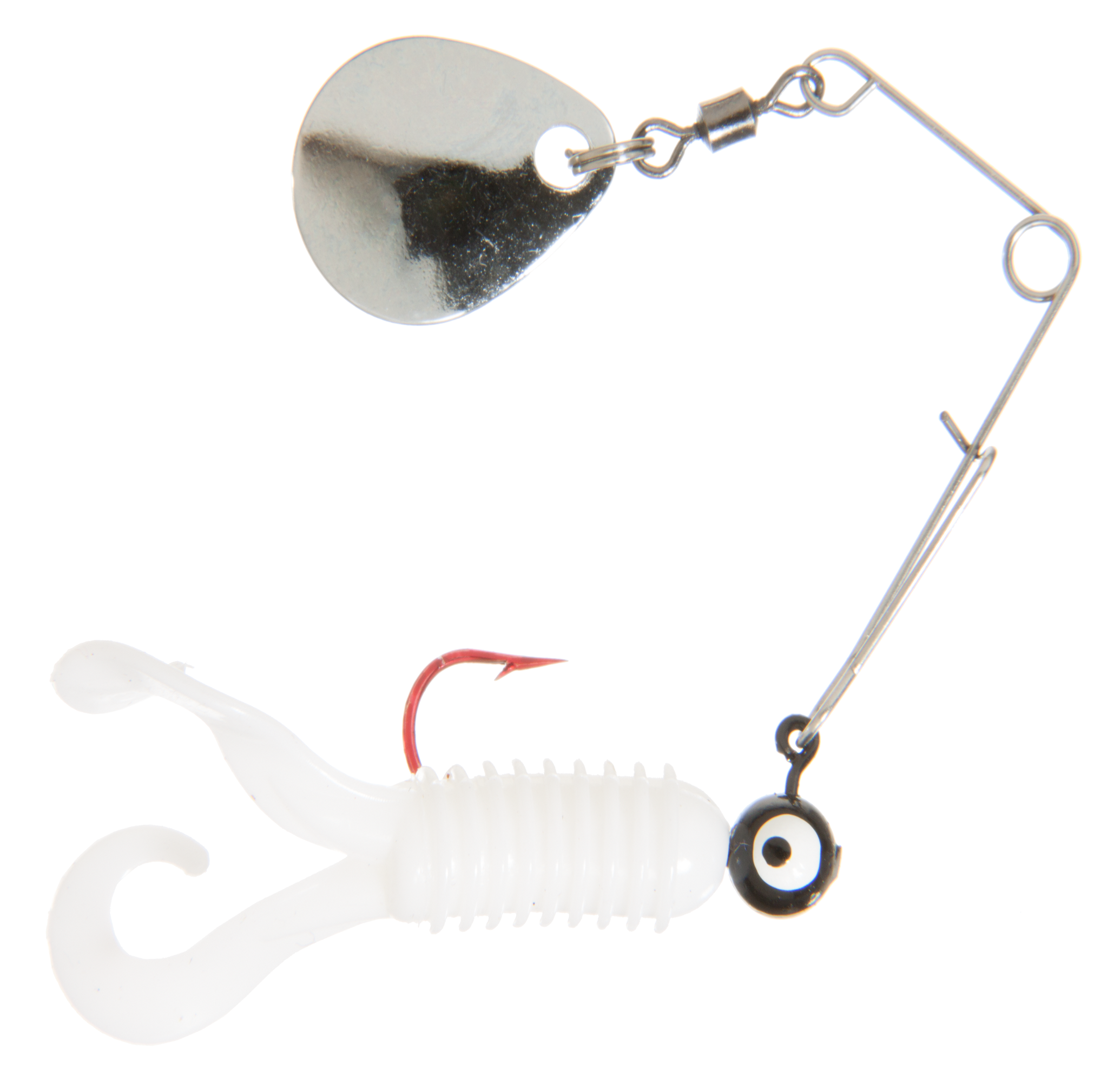 Uncle Buck's Panfish Creatures - Cajun Critter with Spinner - White