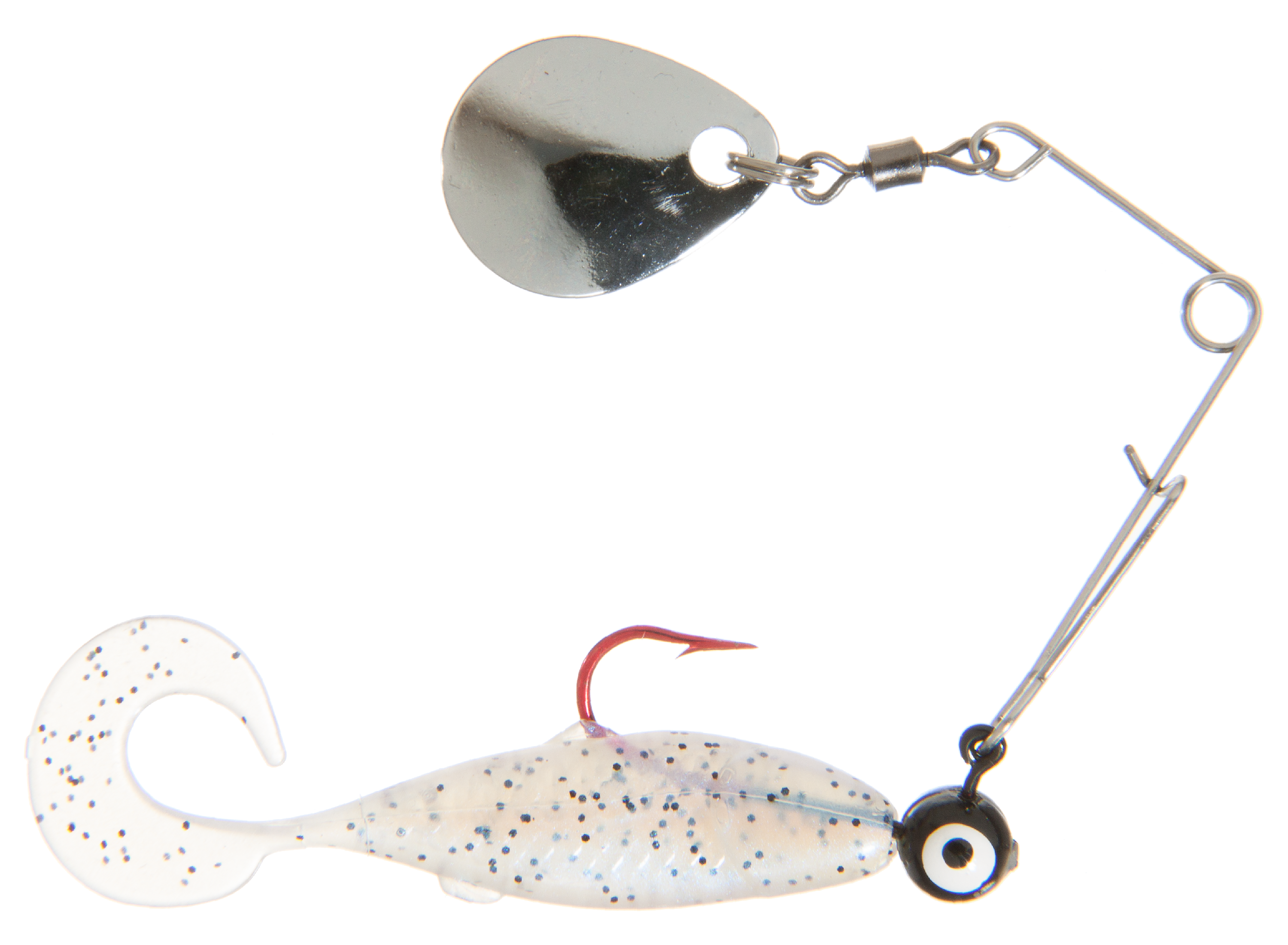 Bass Pro Shops Uncle Buck's Panfish Creatures Curly Tail Minnow Rigged - Monkey Milk